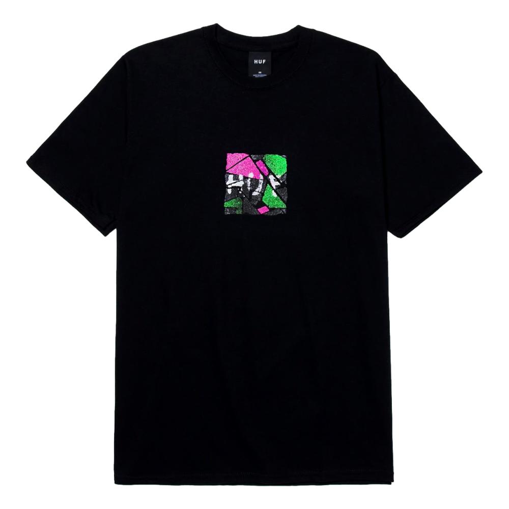 HUF Men's Get A Grip Short Sleeve T-Shirt - Black | Casual Streetwear Tee for Skateboarding & Everyday Wear