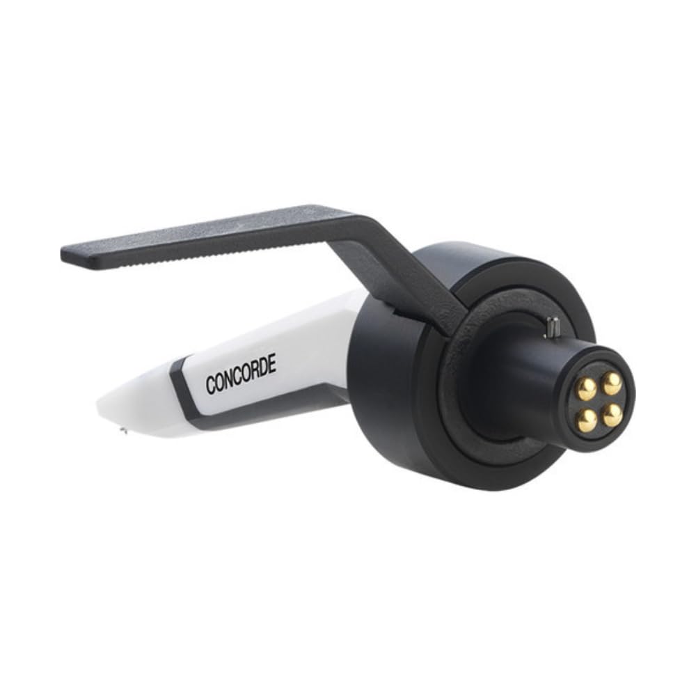 Ortofon Concorde MkII Scratch DJ Cartridge with Spherical Stylus - Professional Turntable Needle Bundle Includes Carbon Fiber Record Brush & Polishing Cloth for Vinyl Cleaning & DJ Scratching Performance
