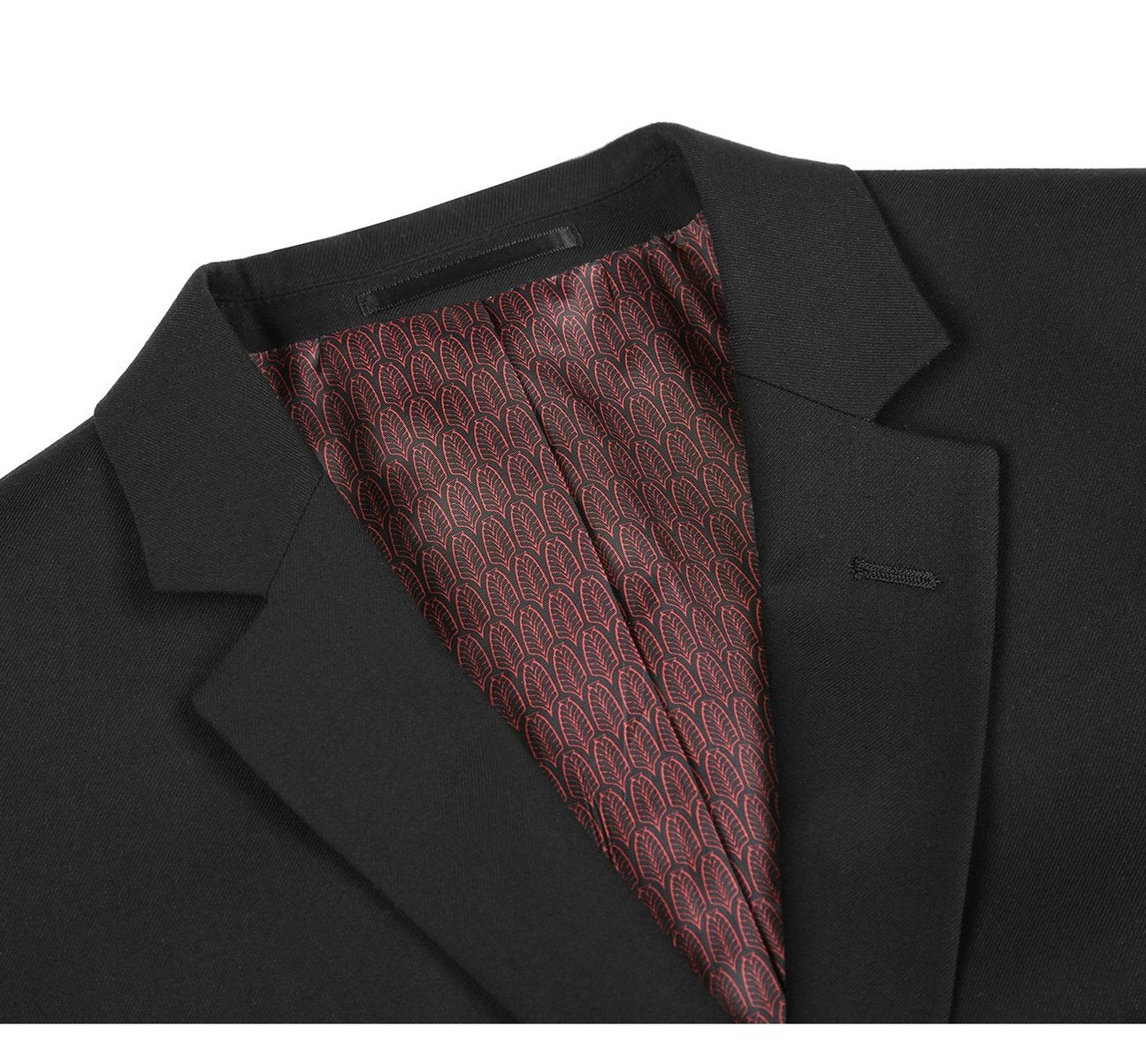 Alessandro Vitello by Renoir Slim Fit Solid Notch Lapel 2 Piece Suit for Men - Classic Business Formal Attire for Weddings, Office & Special Occasions