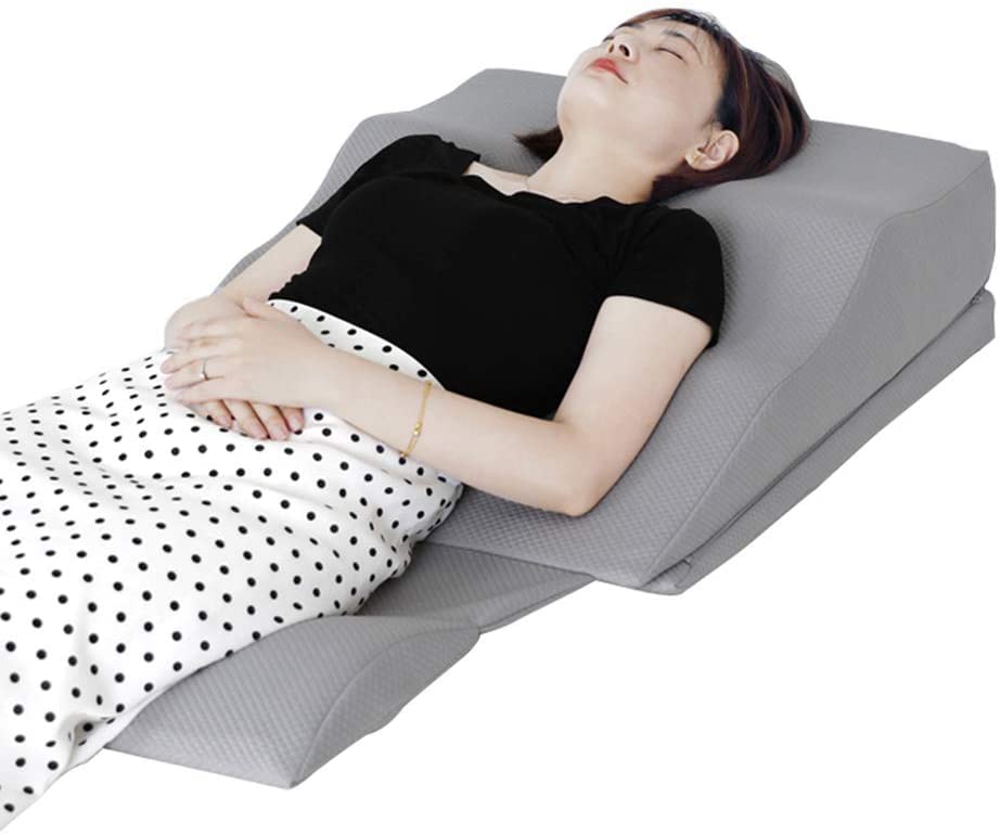 Extra Large Foam Bed Wedge Pillow for Adults - Anti-Reflux Inclined Headrest & Backrest - Post Surgery Recovery, Snoring Relief & Back Pain Support - Perfect for Sleeping, Reading & Watching TV in Bed