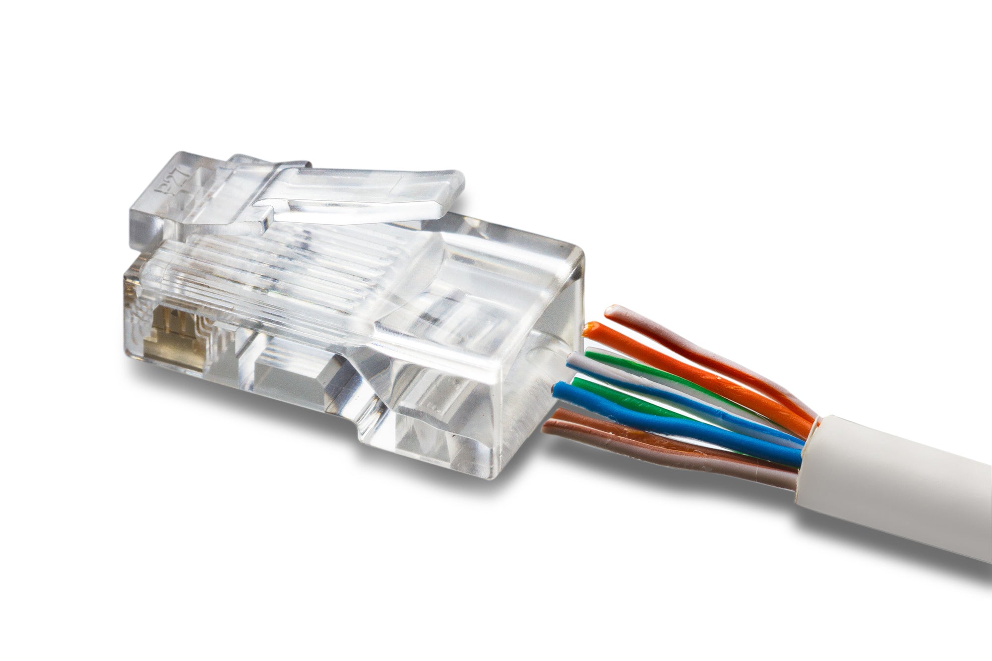 50 Pack CAT5/CAT6 Male Ethernet Connectors - RJ45 Modular Plugs for Network Cabling, Internet Setup & Home Office Networking