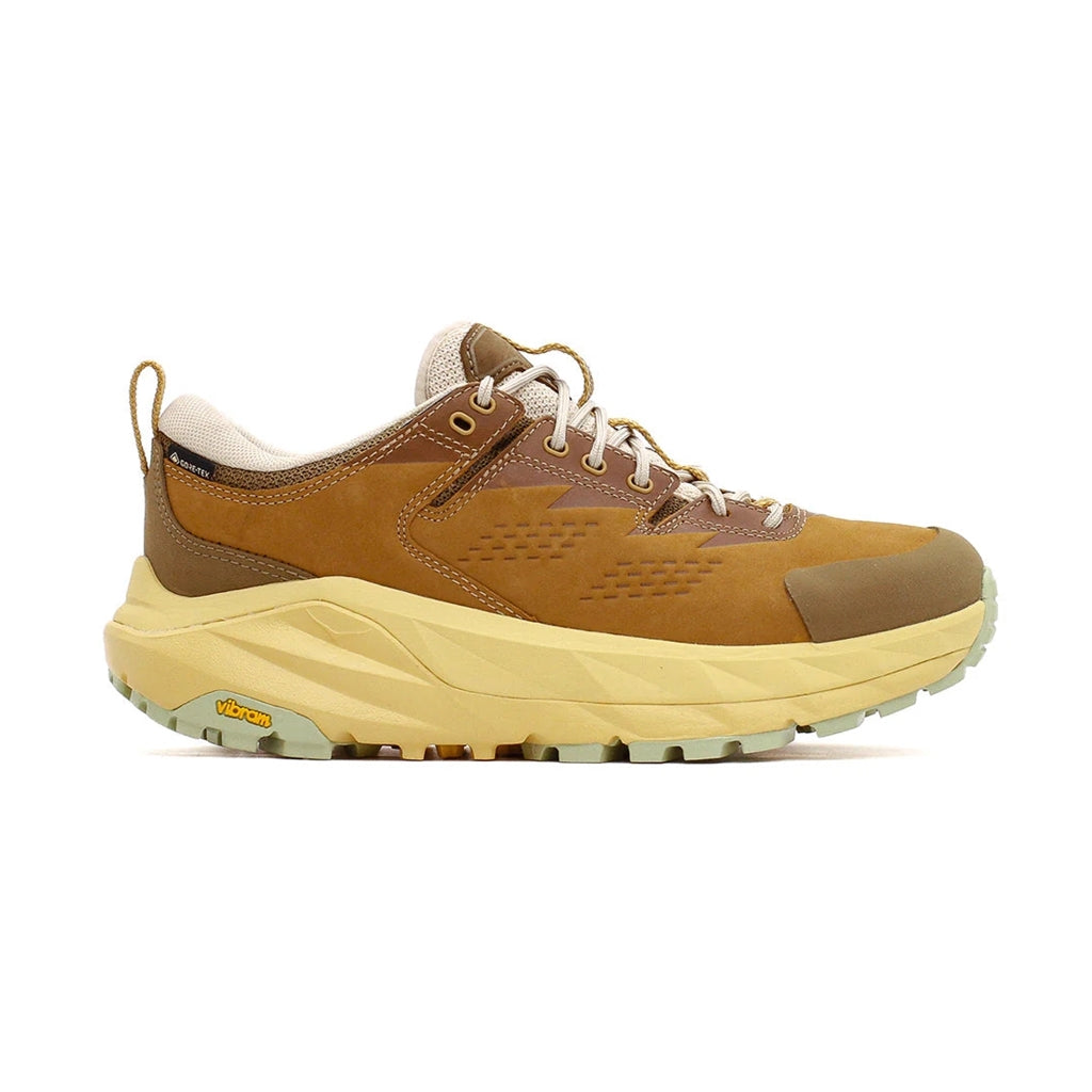 HOKA ONE ONE Men's Kaha Low GTX Hiking Shoes - Waterproof Gore-Tex, Lightweight & Durable - Perfect for Outdoor Adventures, Trail Running & Travel (Wheat/Mushroom)