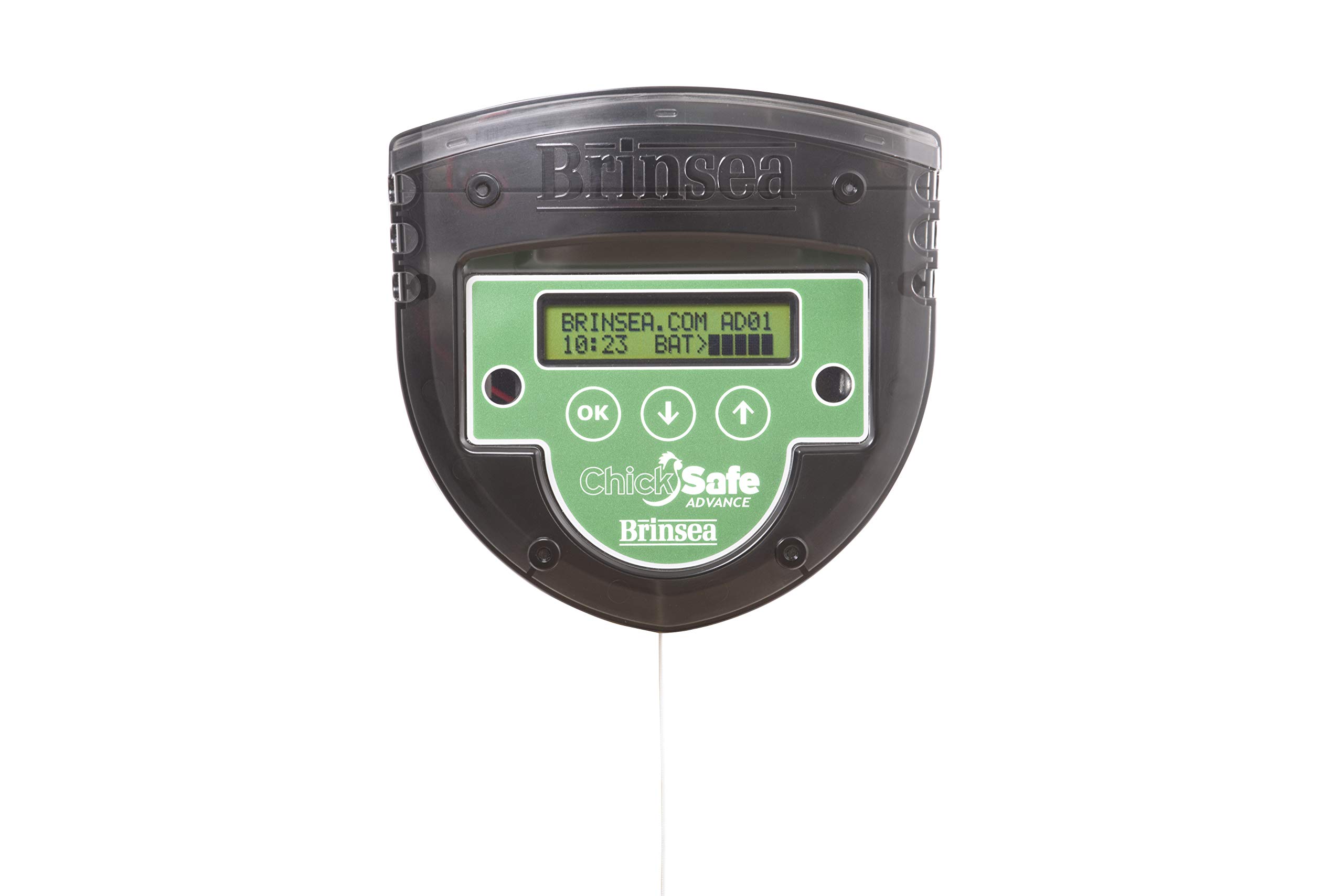 Brinsea ChickSafe Advance Automatic Chicken Coop Door Opener - Programmable Timer & Digital Display for Vertical Sliding/Hinged Hen House Doors (8 lb Lift Capacity) - Perfect for Poultry Farms, Backyard Chicken Coops & Secure Nighttime Protection