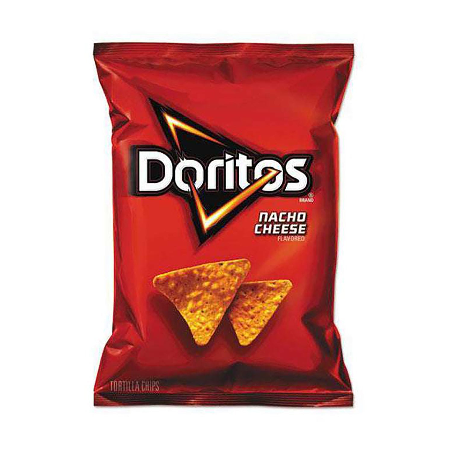 Frito Lay Doritos Nacho Cheese Flavored Tortilla Chips - 64 Count Bulk Case - Perfect for Parties, Snacking & Movie Nights