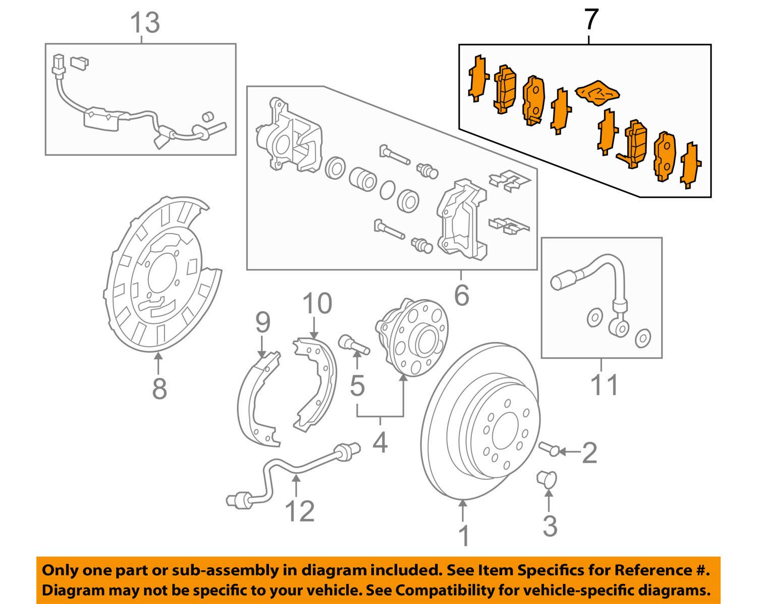 Honda Genuine Brake Pad Set for Rear Wheels - High Performance & Long Lasting - Perfect for Daily Commuting & Highway Driving