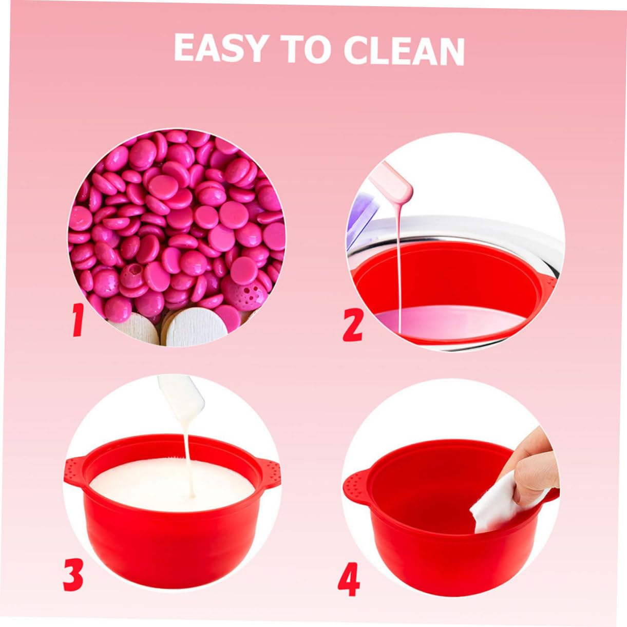 NOLITOY 3-Piece Non-Stick Wax Warmer Set - Removable Wax Melting Pot for Hair Removal, Eyebrow & Bikini Waxing - Perfect for Home & Salon Use - Includes Wax Bowls for Easy Wax Bean Melting & Application