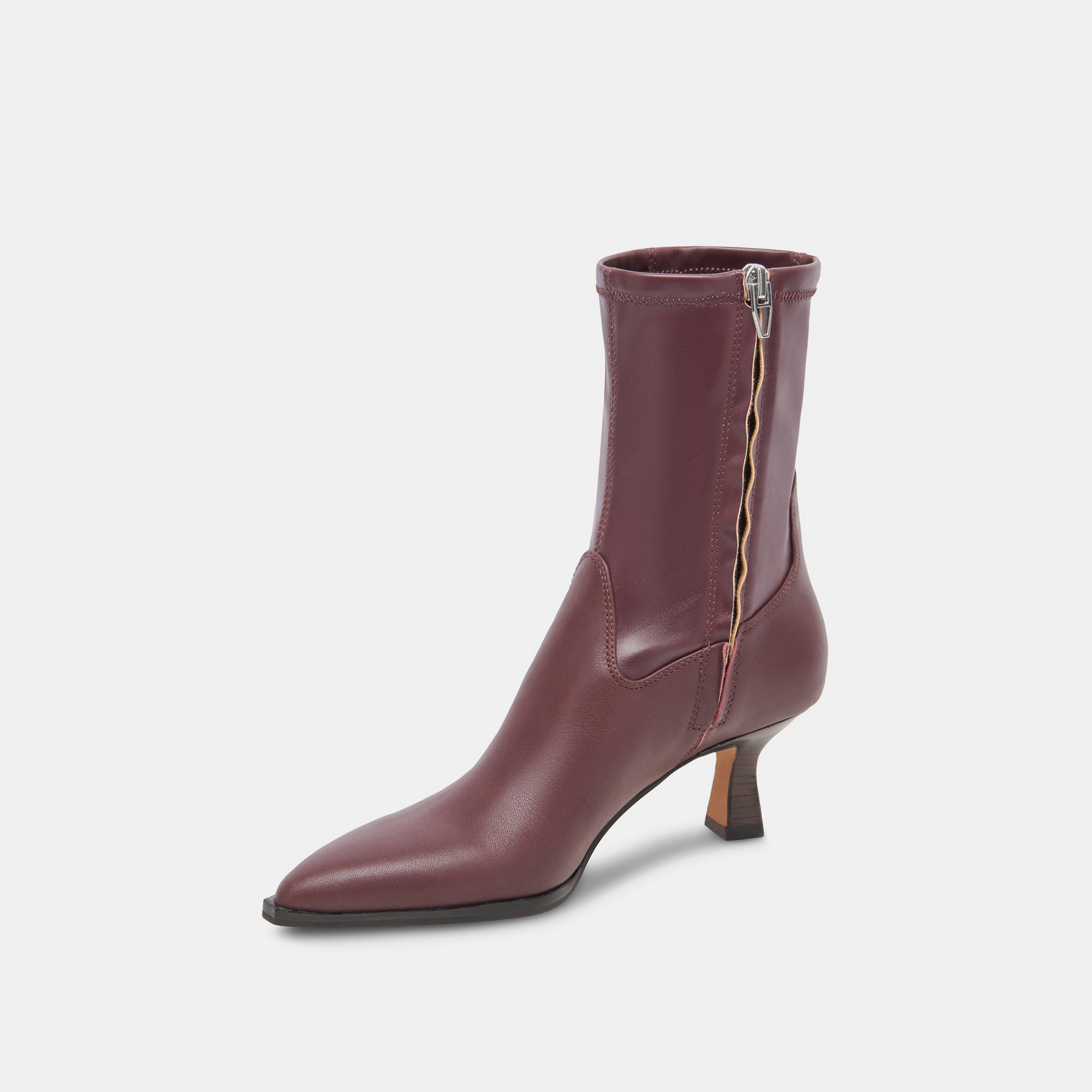 ARYA BOOTS Women's Genuine Leather Wine Red Ankle Boots - Stylish & Comfortable for Fall, Winter & Casual Outings