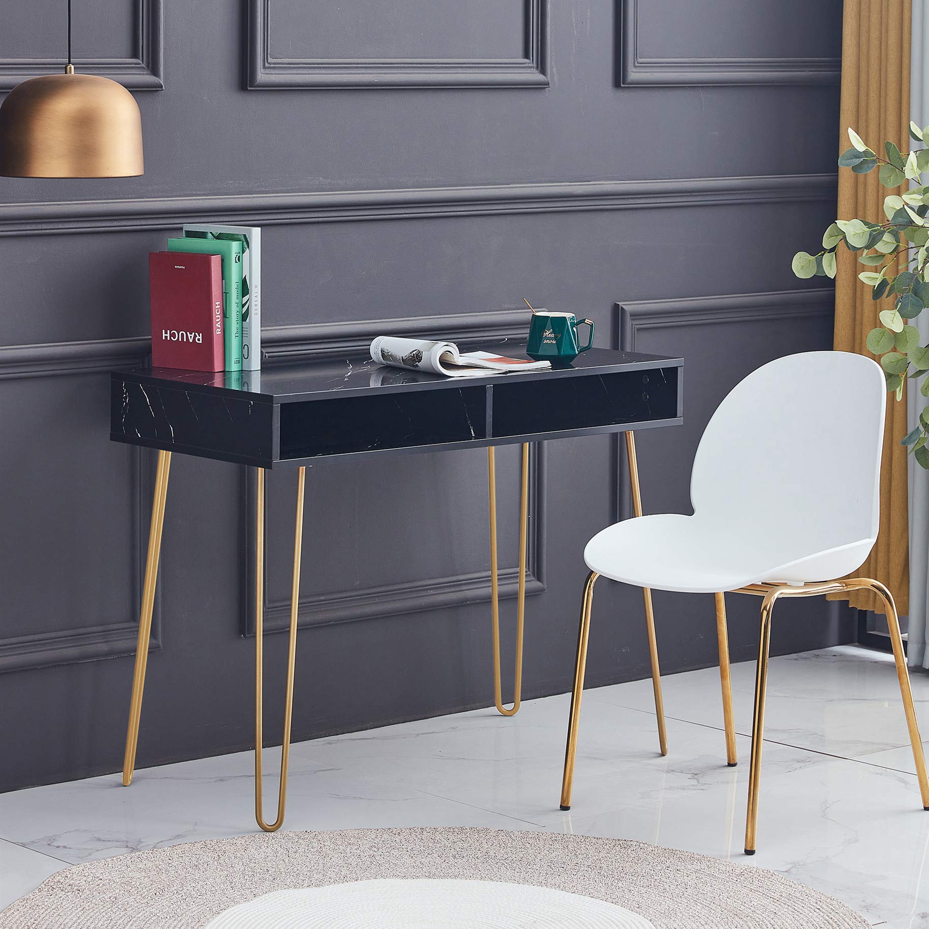 Modern Computer Desk with Drawers - 40