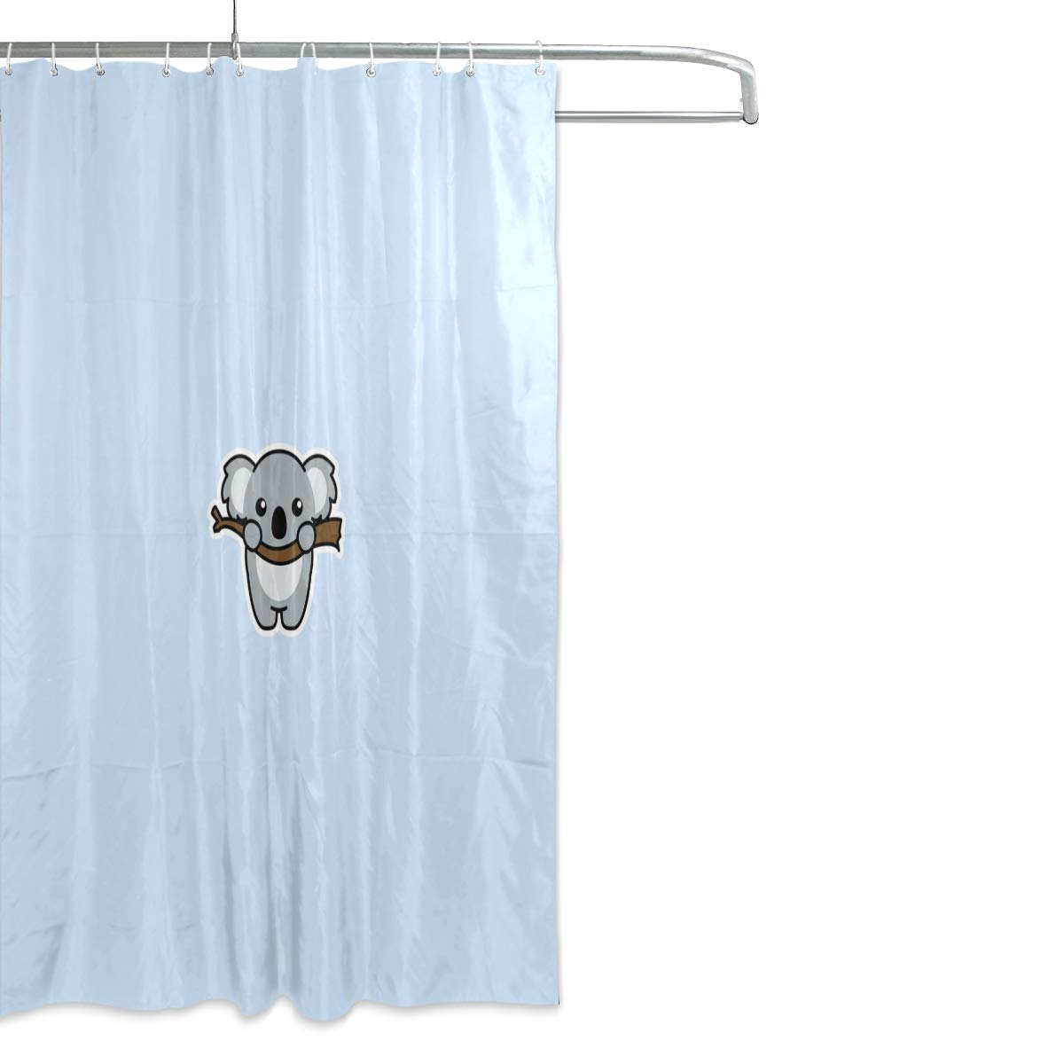 ALAZA Cute Koala Shower Curtain 66x72 Inch - Waterproof Polyester Bathroom Decor with Hooks - Perfect for Kids' Bathroom, Nursery & Themed Home Decor