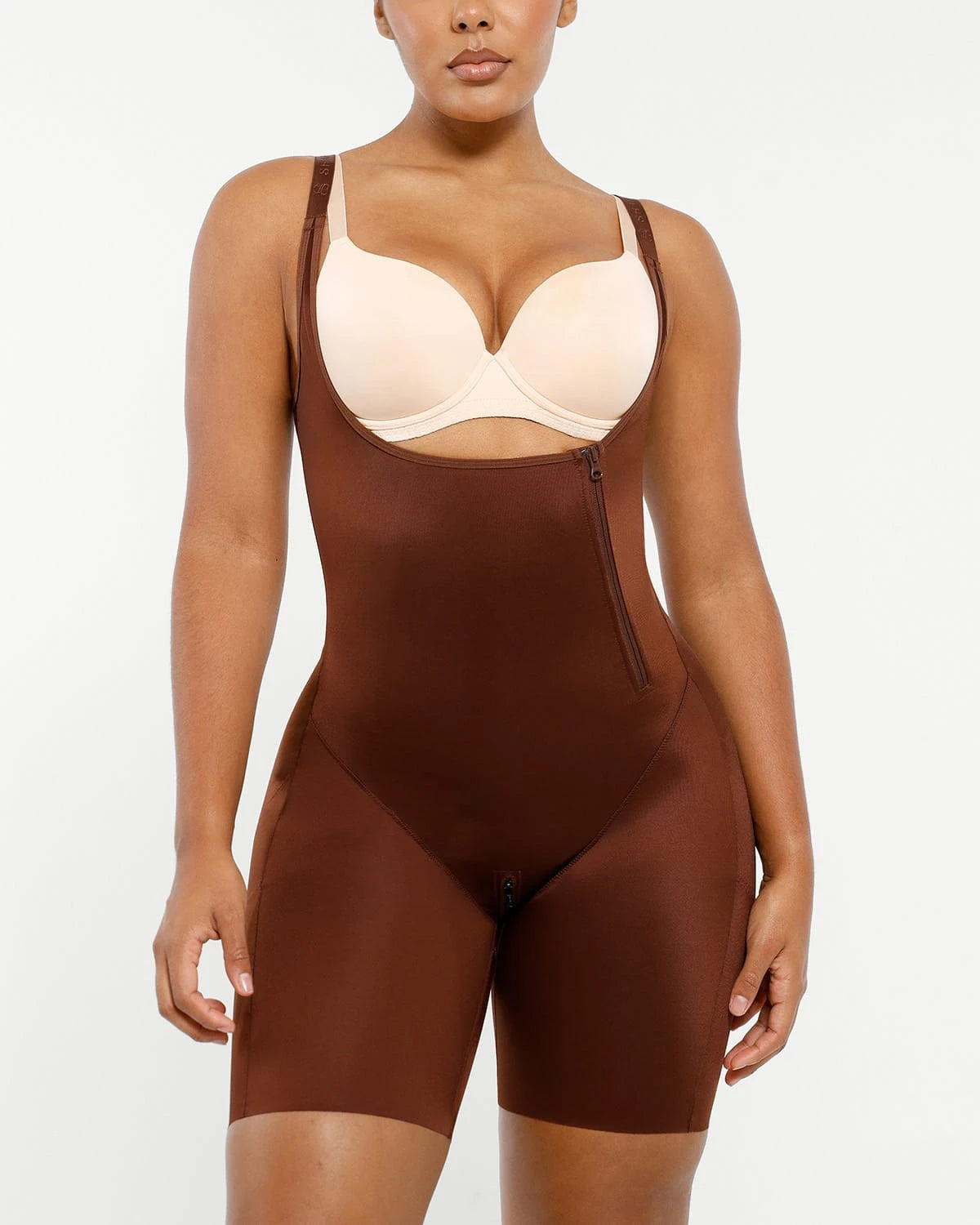 AirSlim® Open Bust Butt Lifting Full Bodysuit Shapewear - Tummy Control Waist Trainer for Women | Perfect for Wedding, Party & Everyday Wear