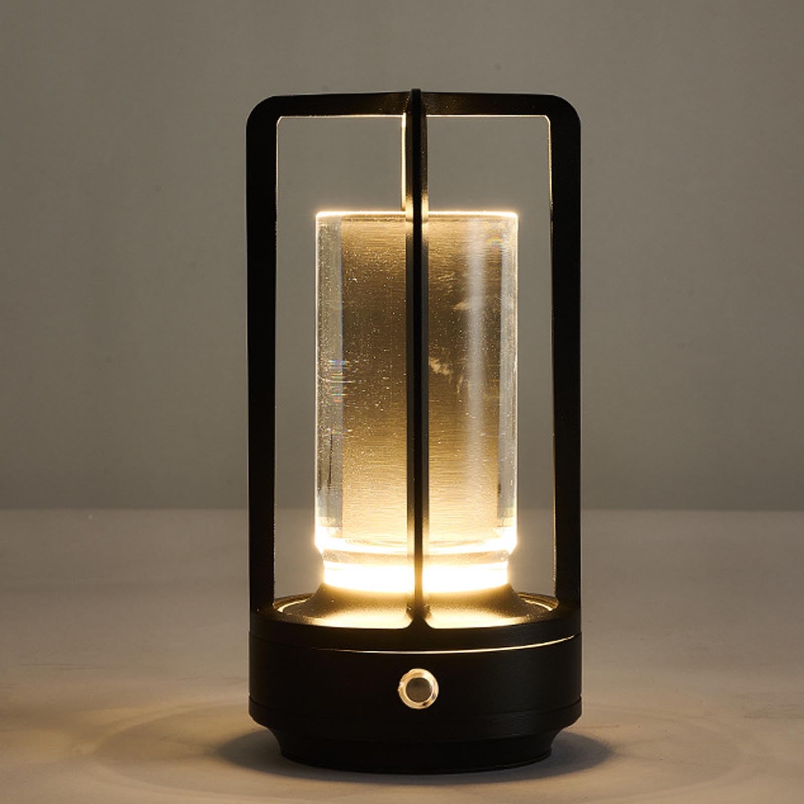 Klarako Rechargeable Crystal Lantern - 3 Color LED Cordless Night Light for Home Decor, Mood Lighting & Outdoor Use | Perfect for Bedroom, Restaurant, Bar, Cafe & Camping Atmosphere Decoration