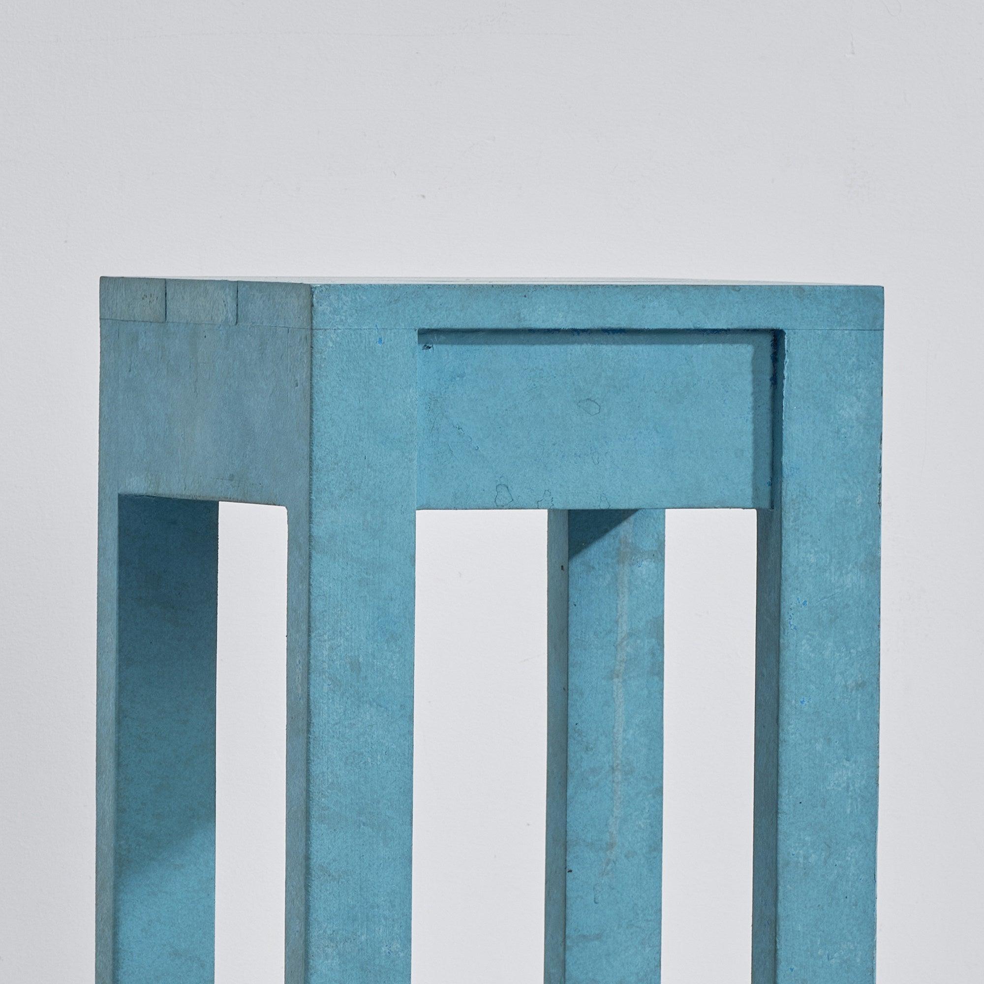 Modern Blue Rectangle Wood Side Table - Nightstand, End Table for Living Room, Bedroom & Office - Stylish & Functional Home Decor