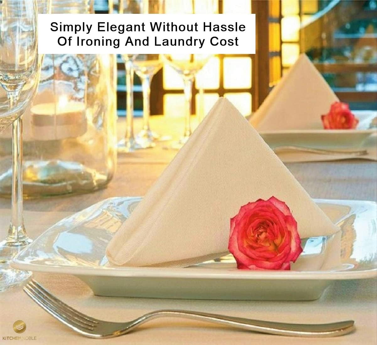 Premium Linen Feel Disposable Hand Towels - 200 Count Ultra Soft & Absorbent Guest Towels for Bathroom, Kitchen & Dining - Luxury Single Use Napkins for Parties, Weddings & Events - Lint Free, Dual Purpose Paper Towels for Home & Commercial Use