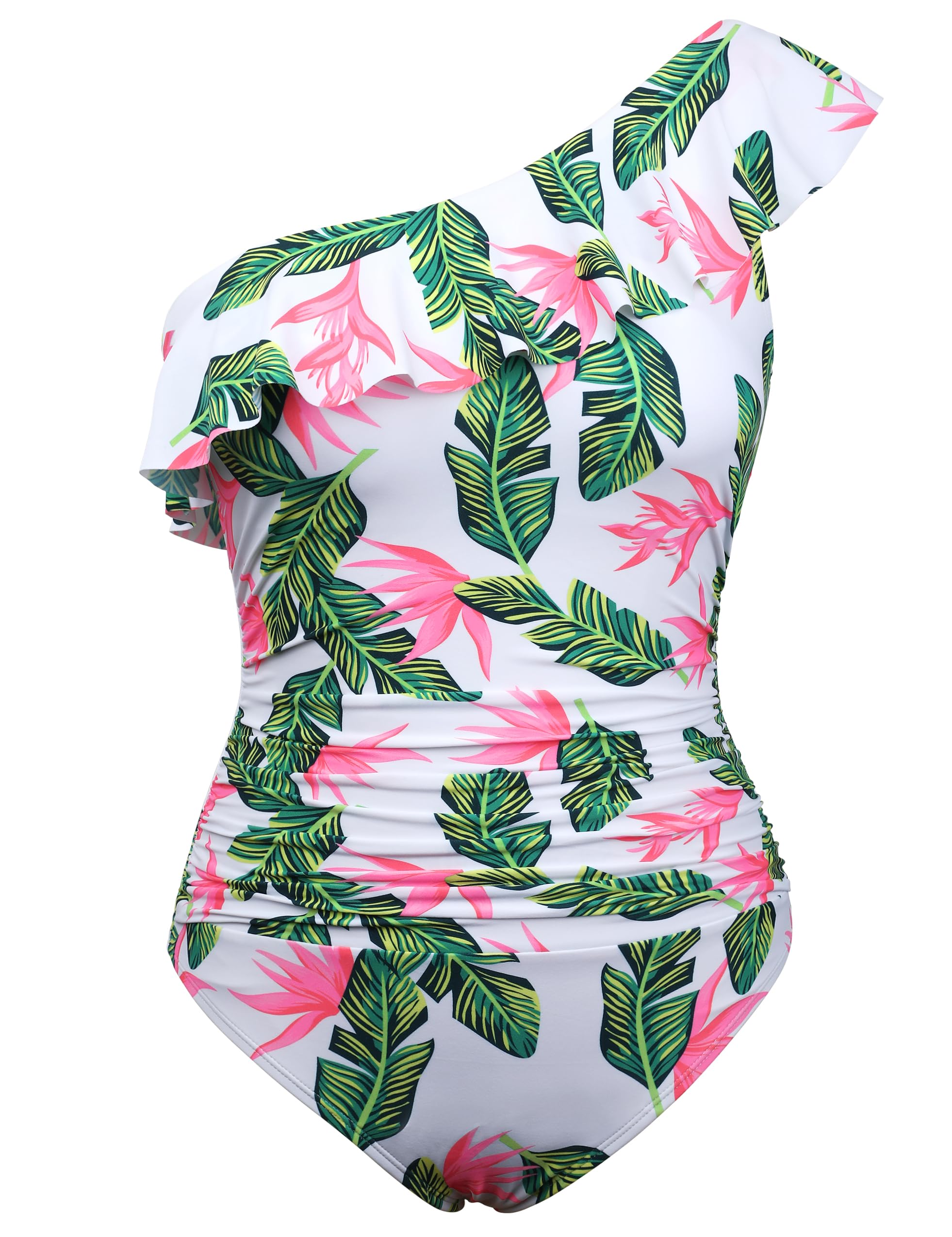 Hilor Women's One Piece Swimsuits - Tummy Control Bathing Suits, Asymmetric One Shoulder Swimwear for Beach, Pool & Vacation | Slimming & Sexy Design