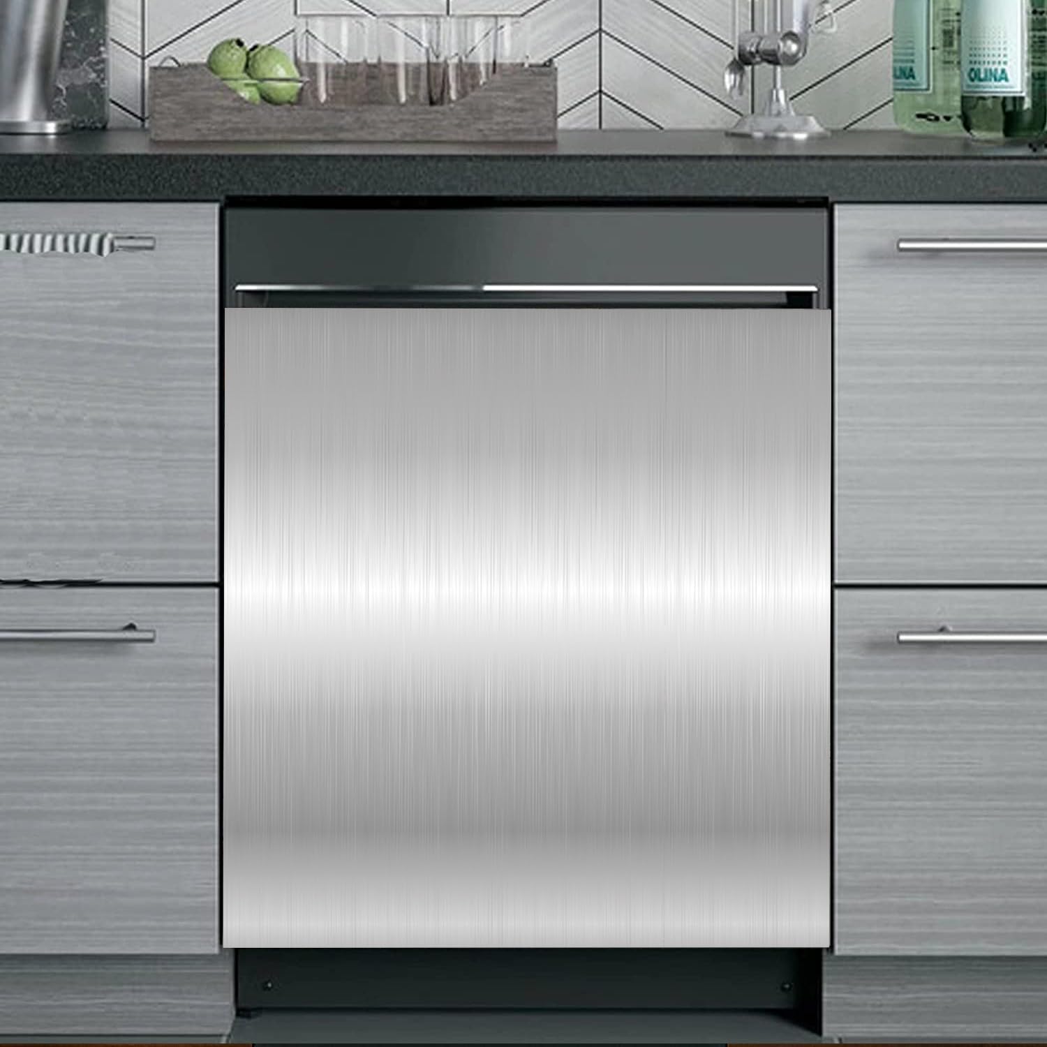 Stainless Steel Magnetic Dishwasher Cover 23