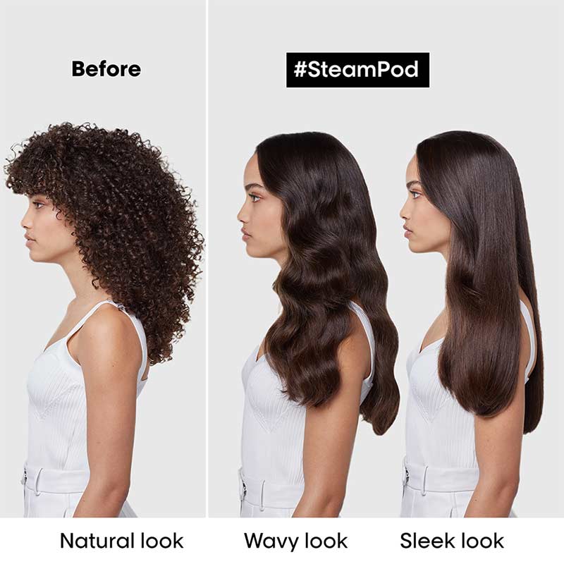 L'Oréal Professionnel SteamPod 4.0 Hair Straightener & Styler - Professional Steam Flat Iron for Smooth, Shiny Hair at Home or Salon