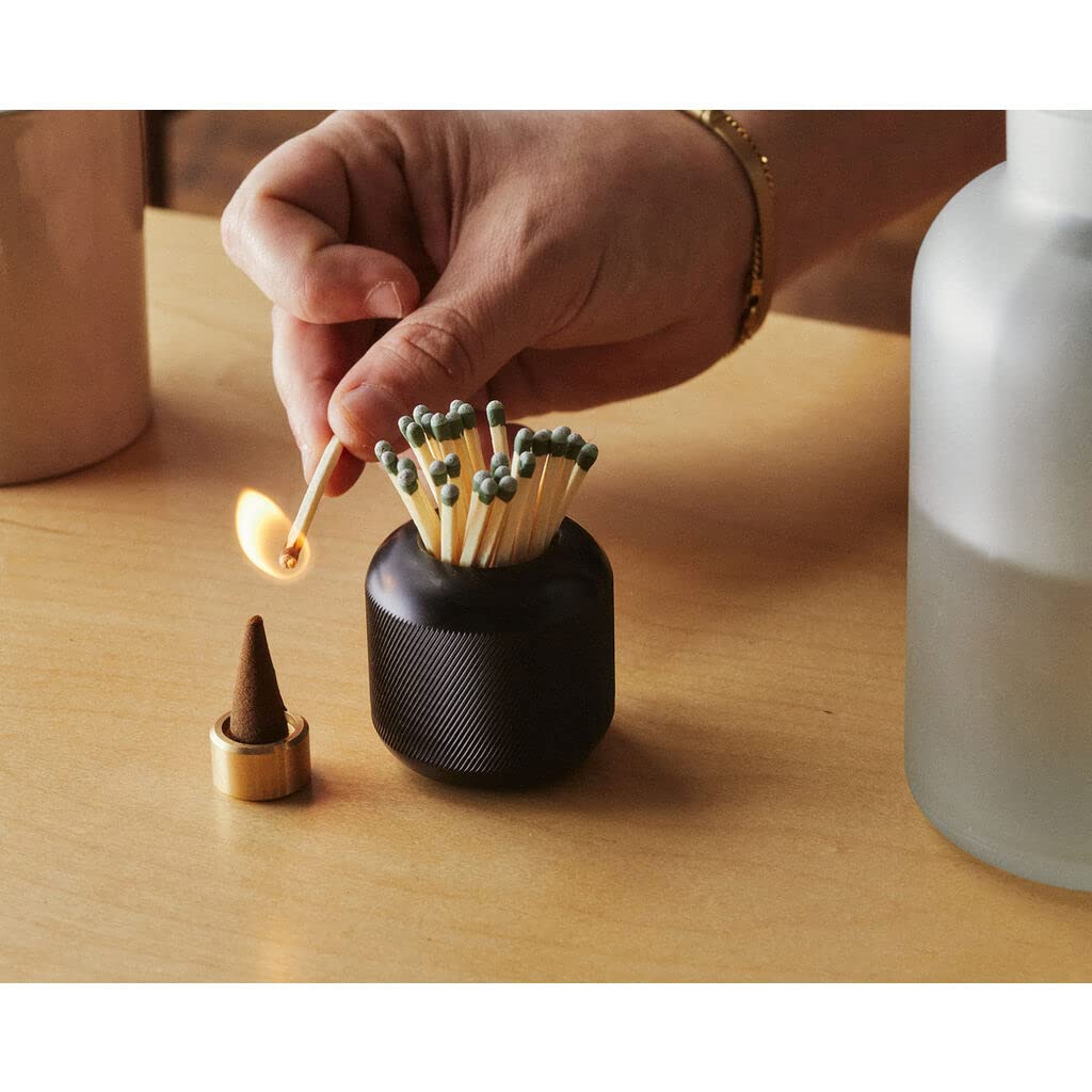 Craighill Match Striker - Decorative Match Holder with Striker for Candles & Fireplace, Modern Home Decor - Solid Carbon Steel Construction in Black | Perfect for Fireplace Lighting, Candle Displays & Stylish Home Accessories