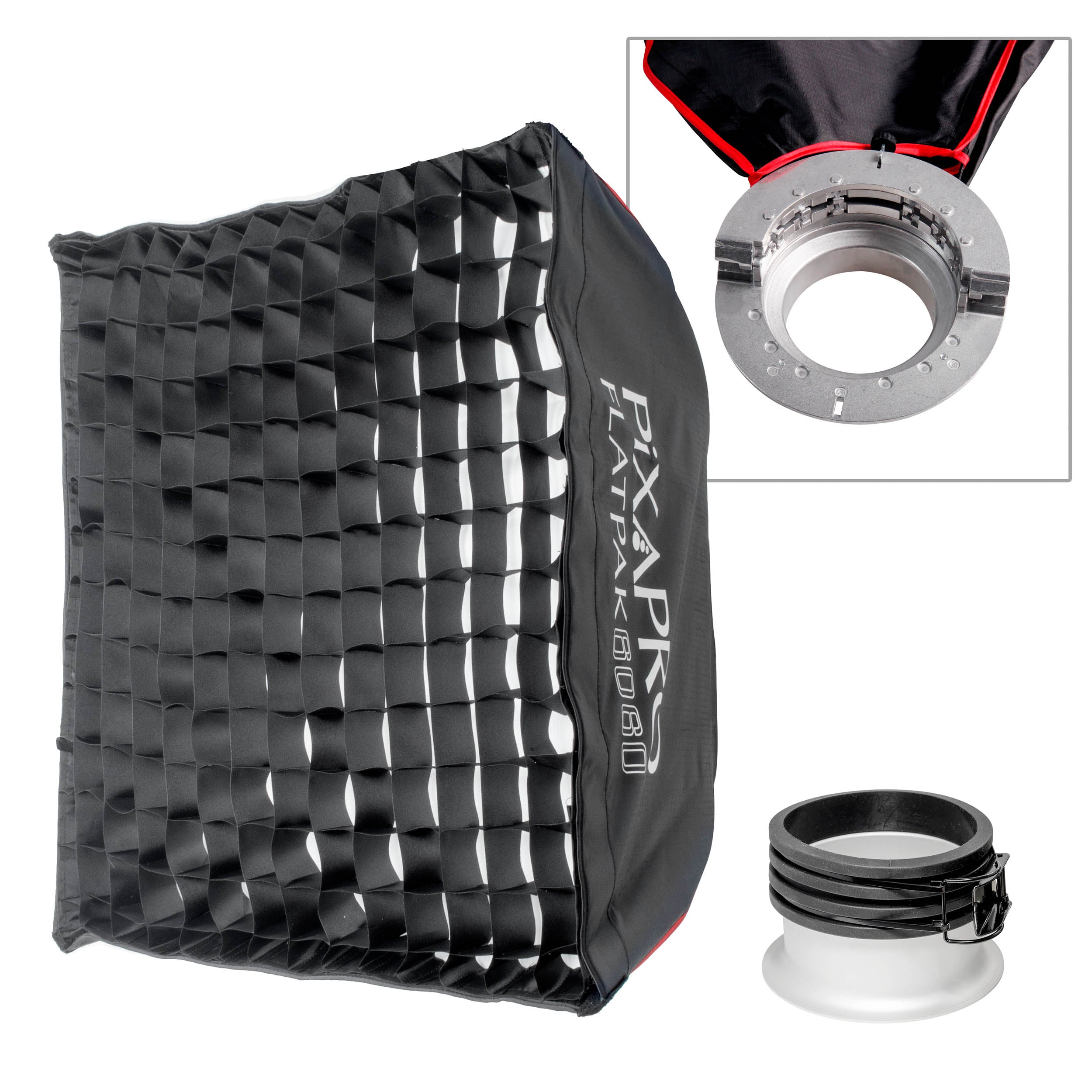 60x60cm Speed & Efficiency Two-Layer FlatPak Softbox (Patented Design) - Perfect for Photography, Video Lighting & Studio Portraits