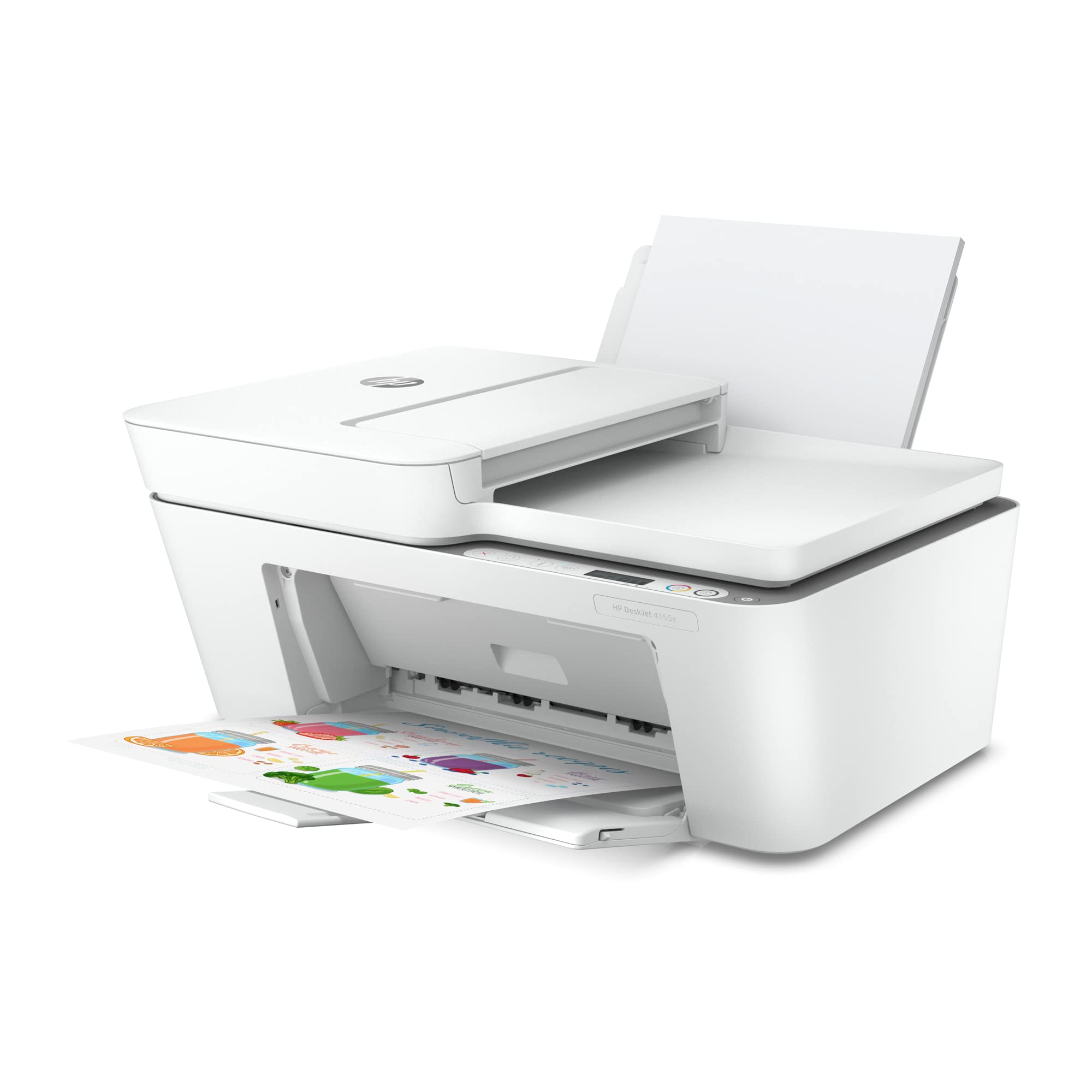 HP DeskJet 4155e Wireless Color Inkjet Printer - Print, Scan, Copy | Easy Setup & Mobile Printing | Ideal for Home & Small Office | Includes 3 Months Instant Ink | White | Perfect for Remote Work & Student Projects