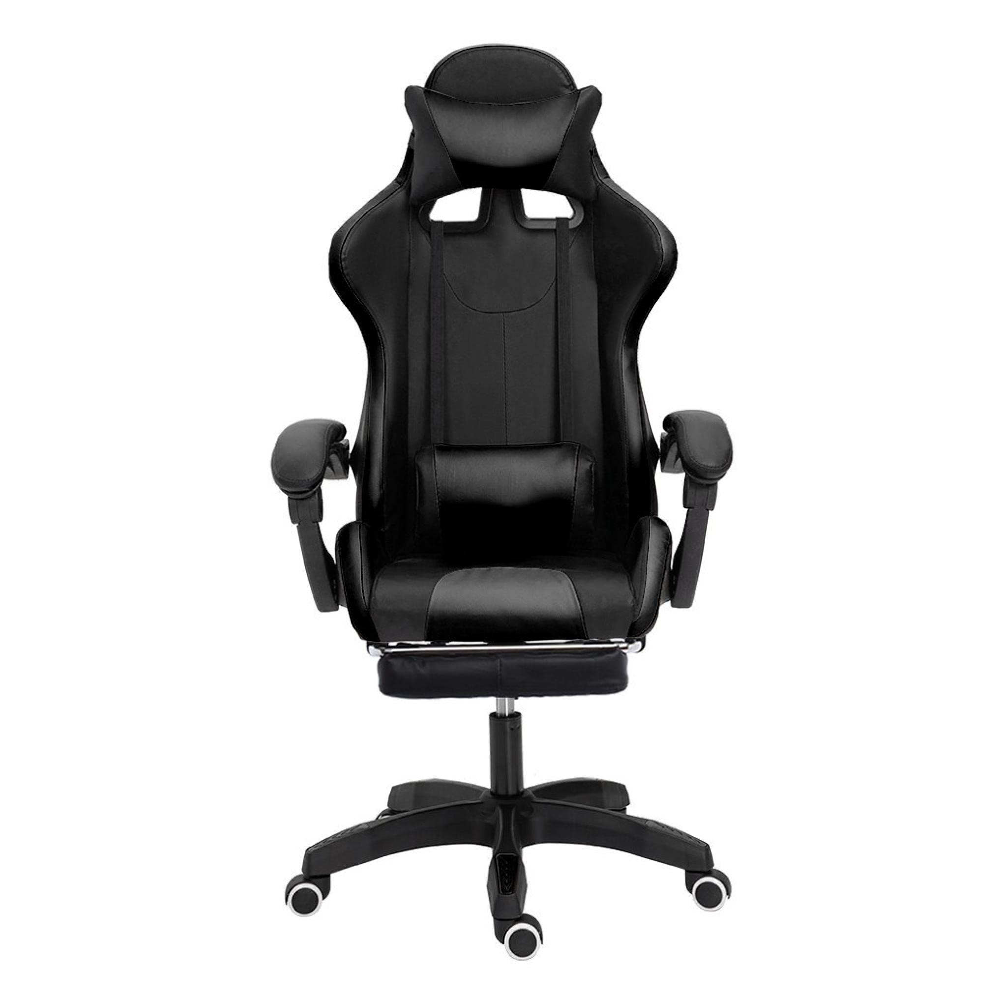 Premium Alalaso Leather Office Chair with Adjustable Tilt & Lumbar Support - Ergonomic Executive Desk Chair with Thick Padding for Maximum Comfort (Black) - Perfect for Home Office, Gaming Setup & Corporate Workspaces (Ships from USA)