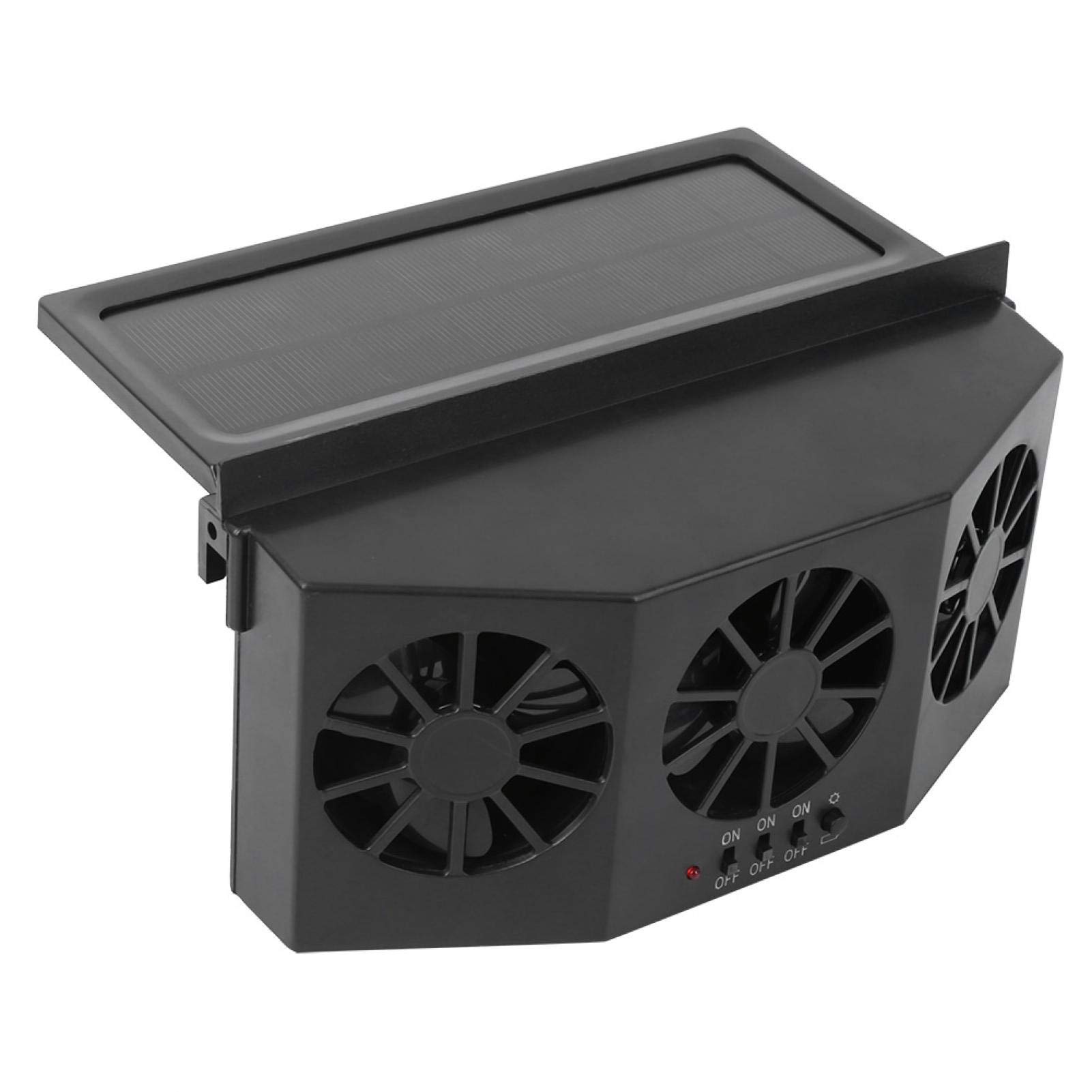 Portable Solar Powered Car Ventilator - Solar Car Exhaust Fan & Cooling Fan for Vehicle Radiator | Eliminate Pet & Cigarette Odors | Keep Car Air Fresh | Perfect for Summer Parking, Pet Travel & Smoke Removal