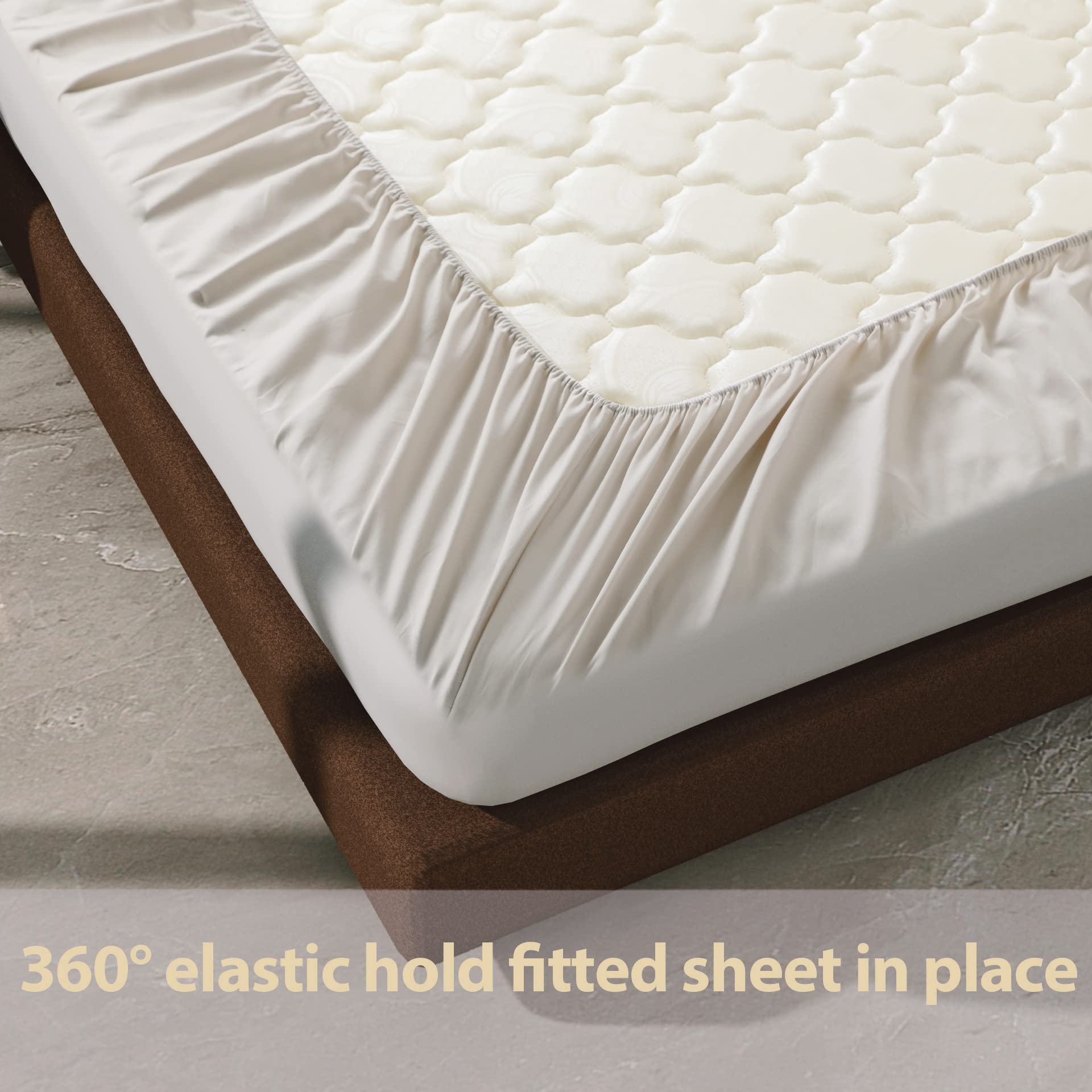 Premium 600 Thread Count 100% Egyptian Cotton Fitted Sheet - Queen Size Deep Pocket (8-16