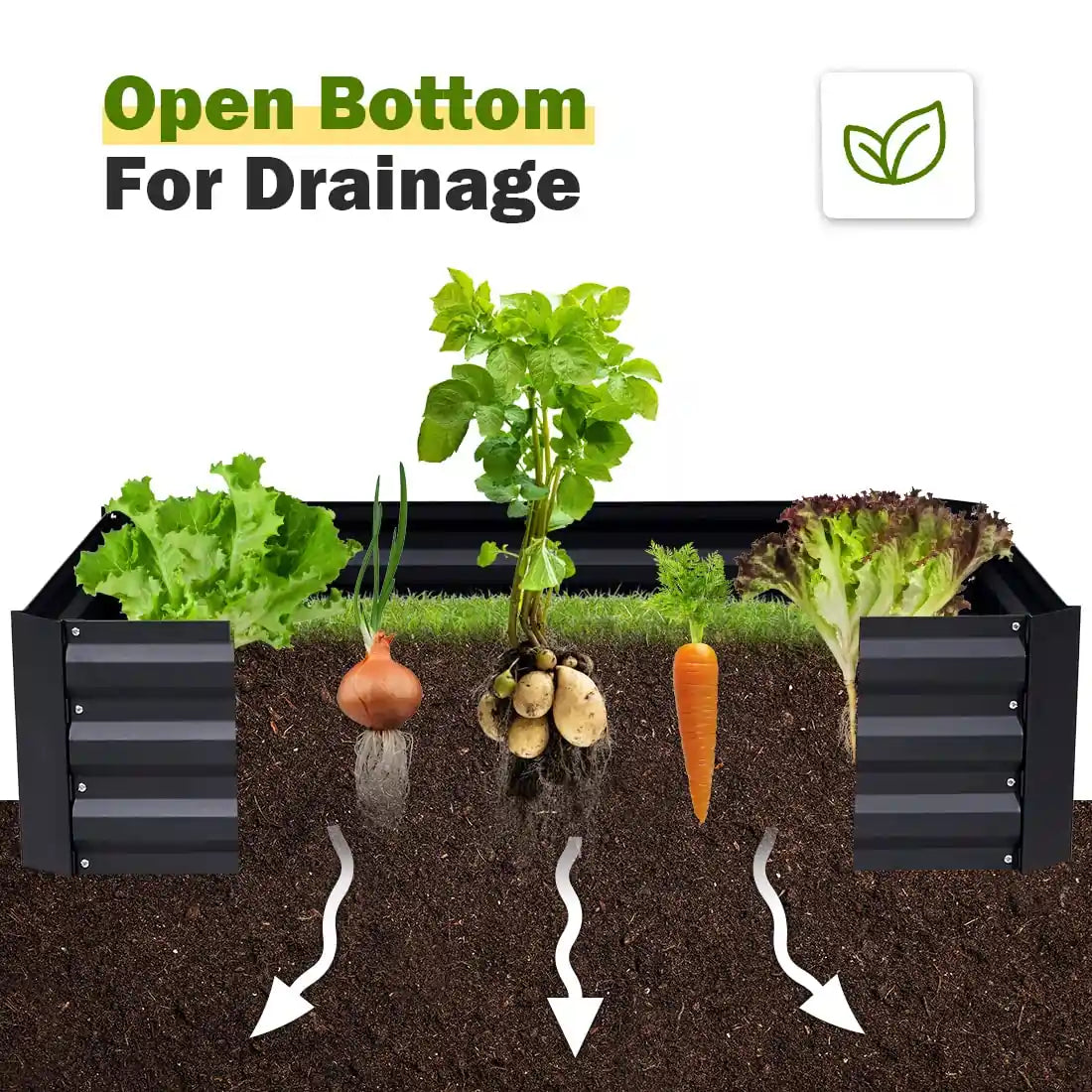 Raised Garden Bed Kit - Elevated Outdoor Planter Box for Vegetables, Herbs & Flowers | Durable Wooden Gardening Container for Backyard, Patio & Balcony | Perfect for Urban Farming & Small Space Gardening