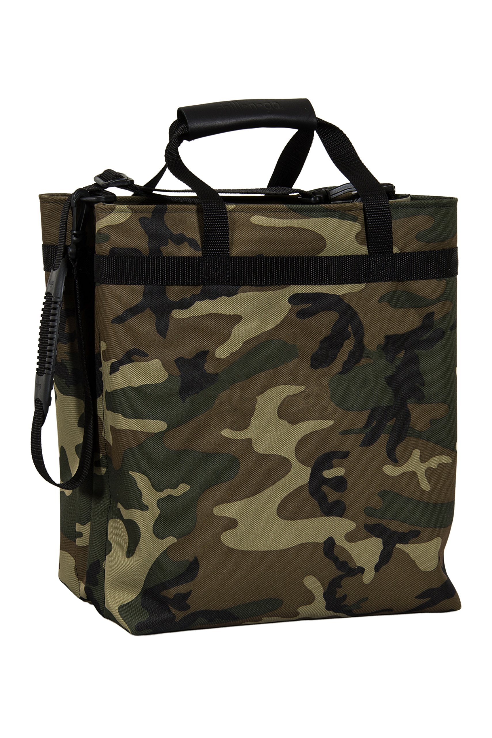 6 Bottle Wine Tote Bag - Camouflage Design Insulated Cooler for Picnics, Beach & Outdoor Parties | Portable Wine Carrier for Camping, Tailgating & Gifts