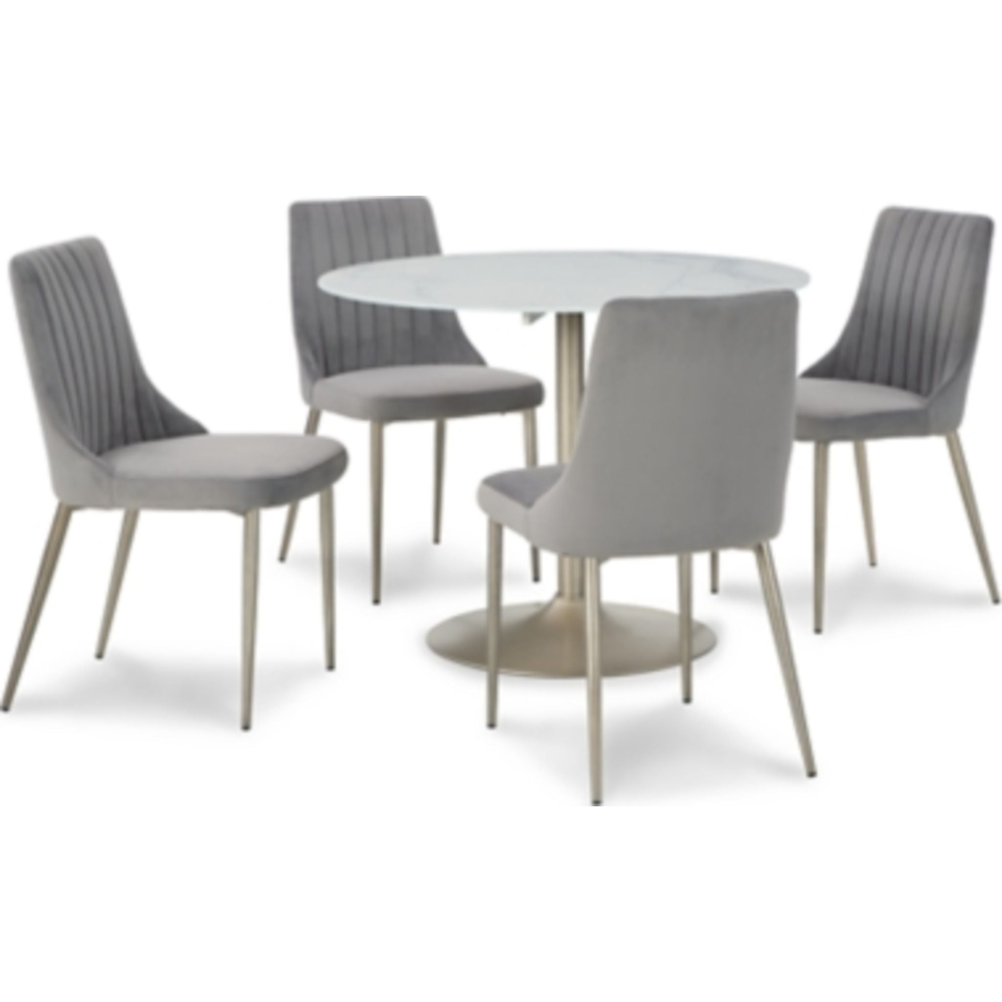 Barchoni 5-Piece Dining Set - Modern Kitchen Table and Chairs for Small Spaces | Perfect for Apartments, Breakfast Nooks & Cozy Family Meals