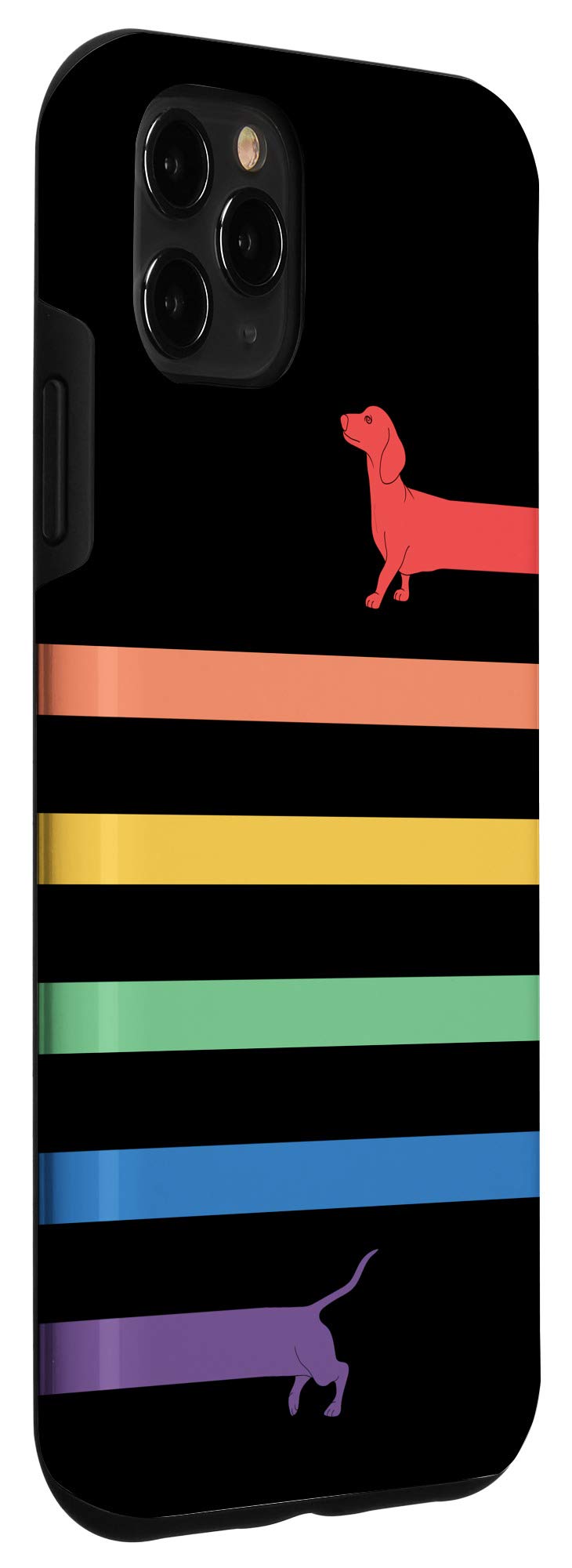 iPhone 11 Pro Max Case - Rainbow LGBT Pride Dachshund Design - Funny Gay Rights Phone Cover - Perfect Gift for Dog Lovers & LGBTQ+ Supporters - Ideal for Pride Month, Daily Use & Special Occasions