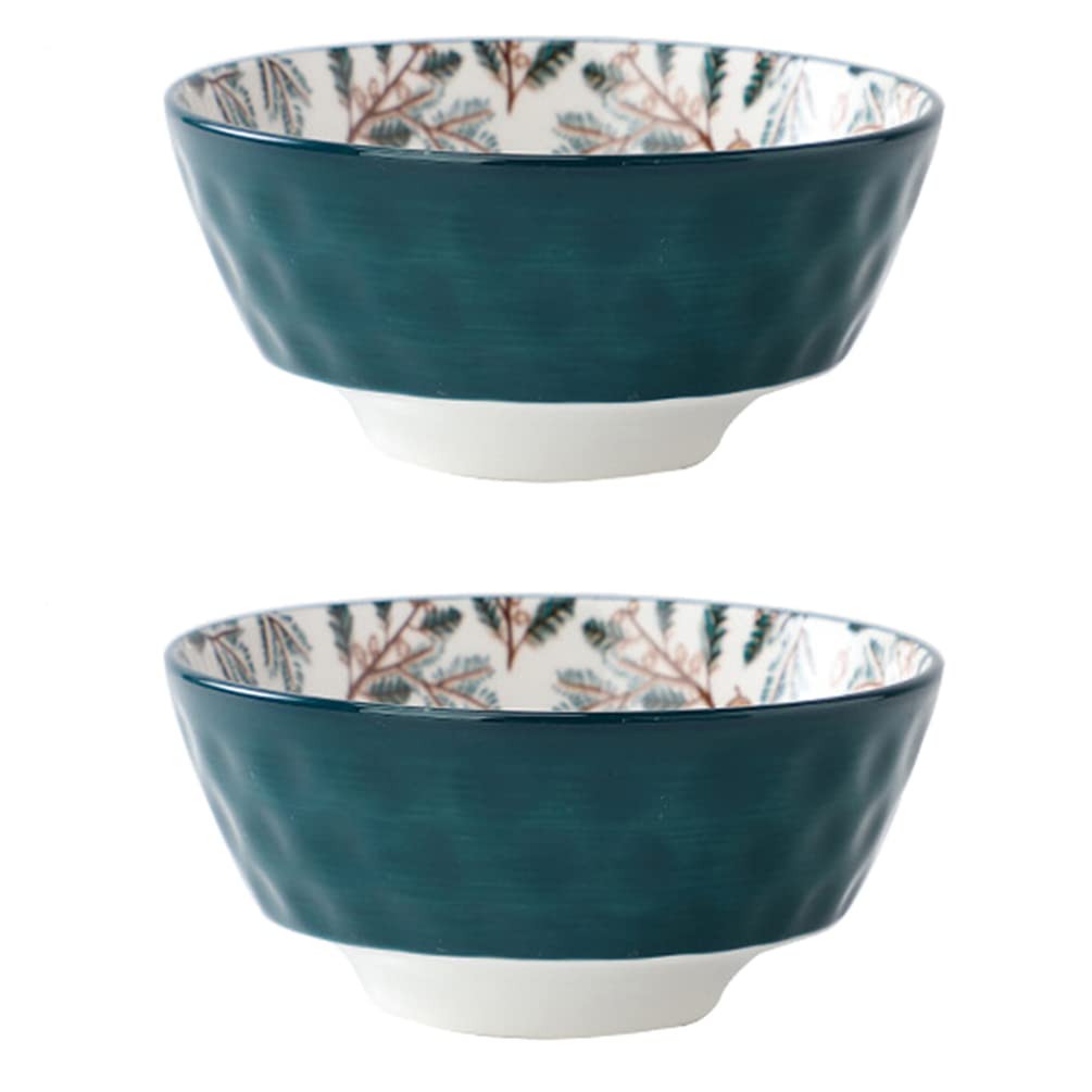 Hemoton 2-Piece Holiday Ceramic Serving Bowls Set - Christmas Reindeer Design, Microwave & Dishwasher Safe Porcelain Dip & Candy Bowls for Festive Dining & Party Snacks