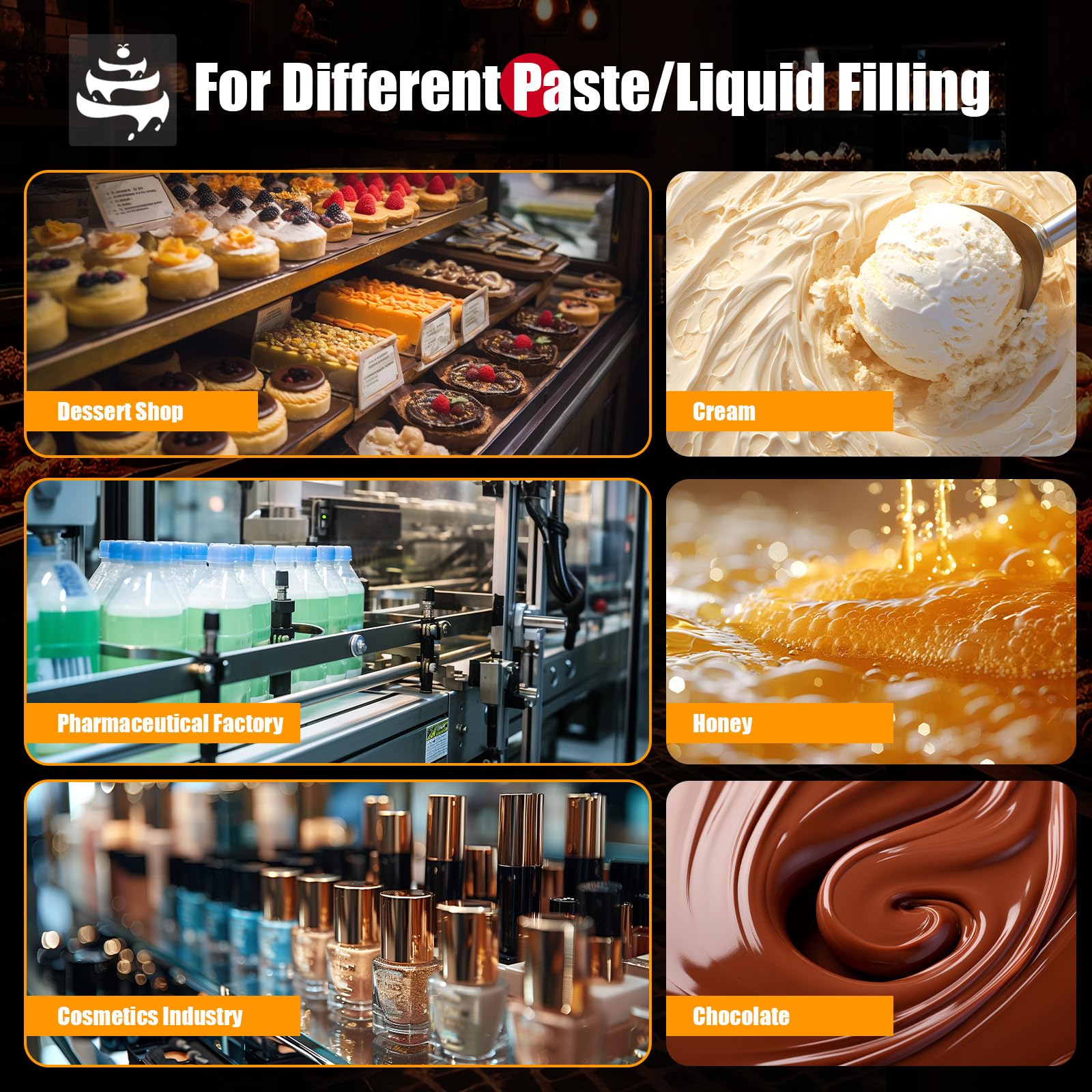 **Stainless Steel Manual Churro Filler Machine - 5L Donut Filling Injector with 4 Nozzles for Pastry, Bakery & Restaurant Use - Perfect for Churros, Eclairs & Cream Puffs**