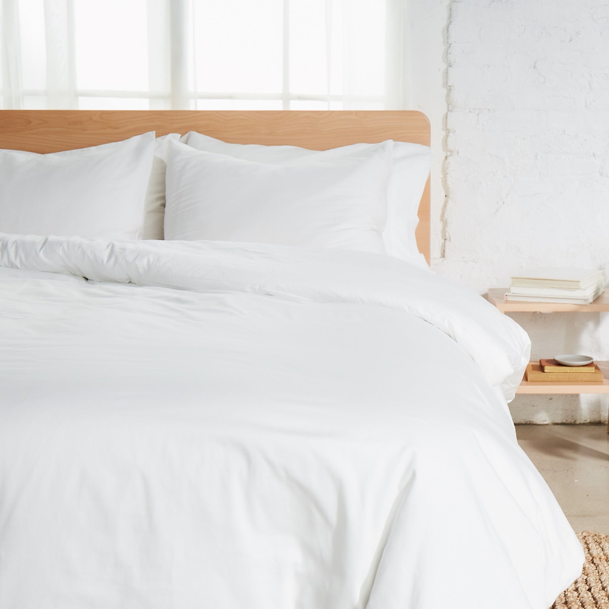 Organic Percale Duvet Cover 270 Thread Count - Soft & Breathable Bedding Set for All Seasons - Perfect for Master Bedroom, Guest Room & Hotel Use
