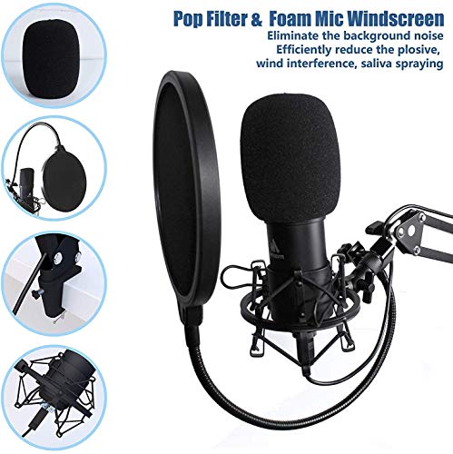 Maono AU-PM421 USB/XLR Professional Podcast Microphone for Streaming, Recording & Voiceovers - Perfect for YouTube, Twitch & Home Studios