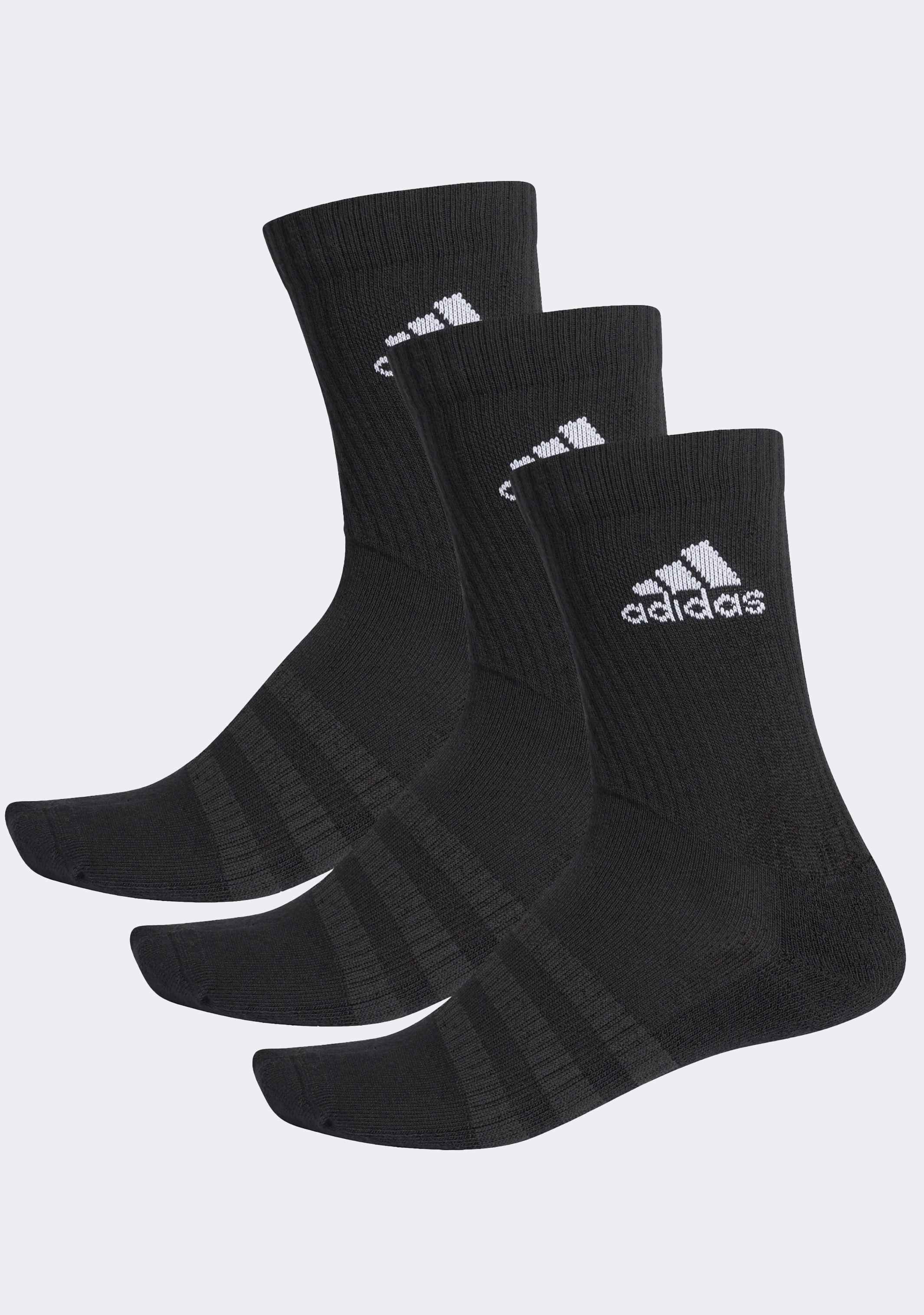 Adidas Cushioned Crew Socks 3 Pack - Comfortable Athletic Socks for Men & Women - Perfect for Running, Gym, and Everyday Wear