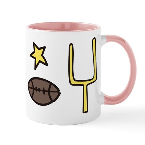 White/Pink Inside - Football Stuff Mug
