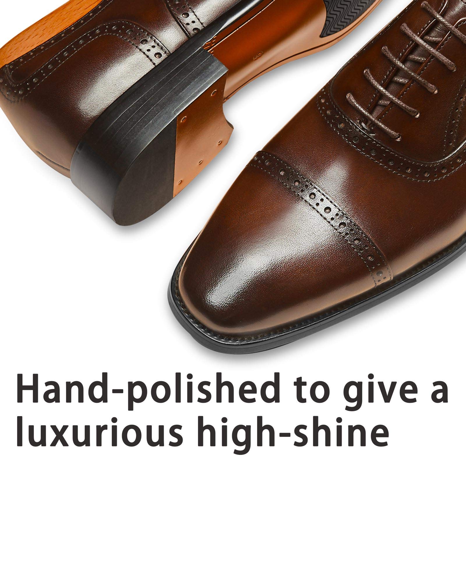 Premium Men's Oxford Dress Shoes - Classic Formal Leather Shoes for Business & Wedding - Comfortable & Stylish for Office, Parties & Special Occasions