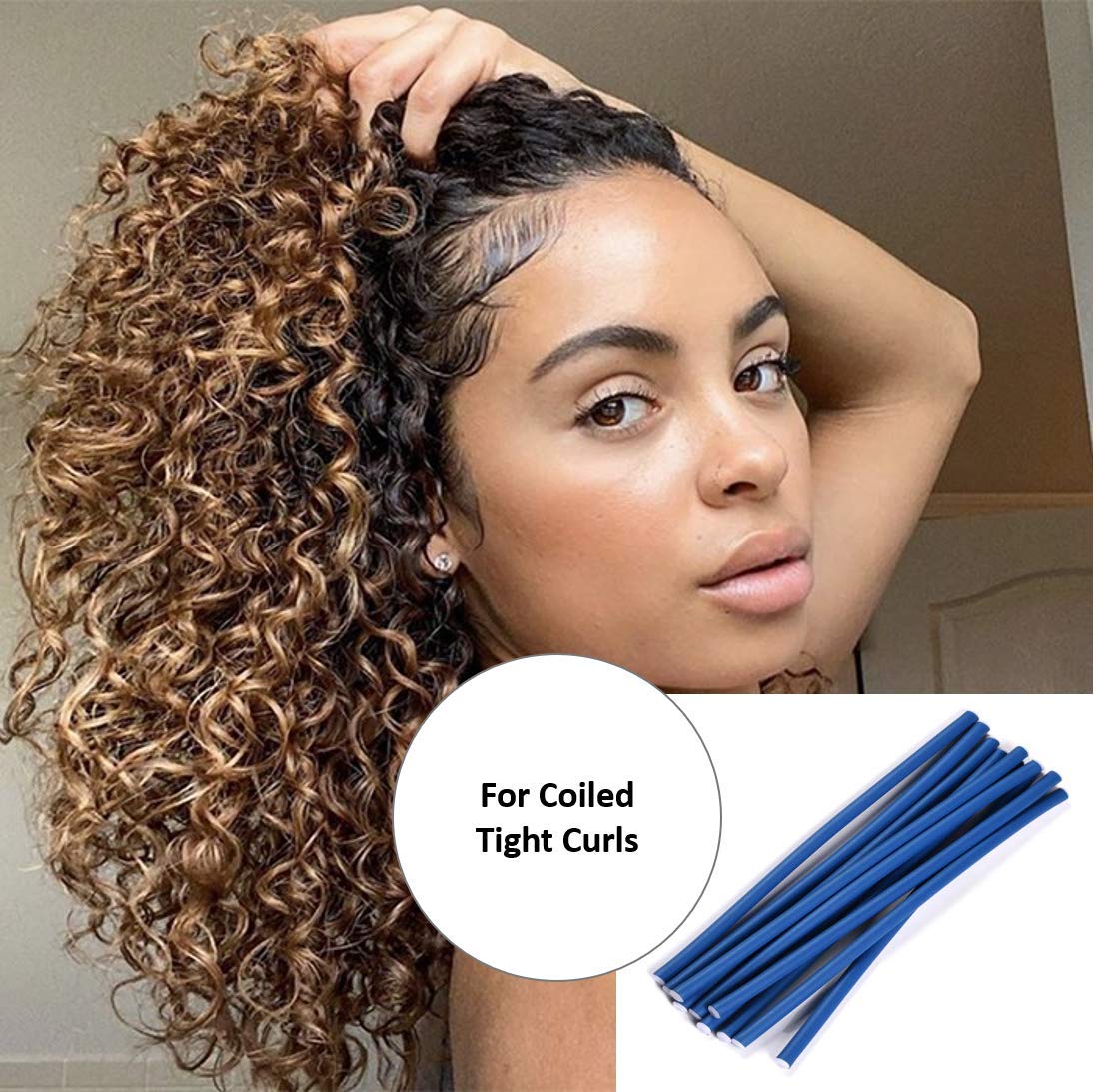 10 Pack Sister Hair Flexi Rods | 1cm Extra Thin Spiral Foam Curler Rollers for Coiled Curls | Soft Twist Flex Rods for Girls, Women & Kids | Perfect for Natural, Bouncy & Defined Curls at Home or Salon
