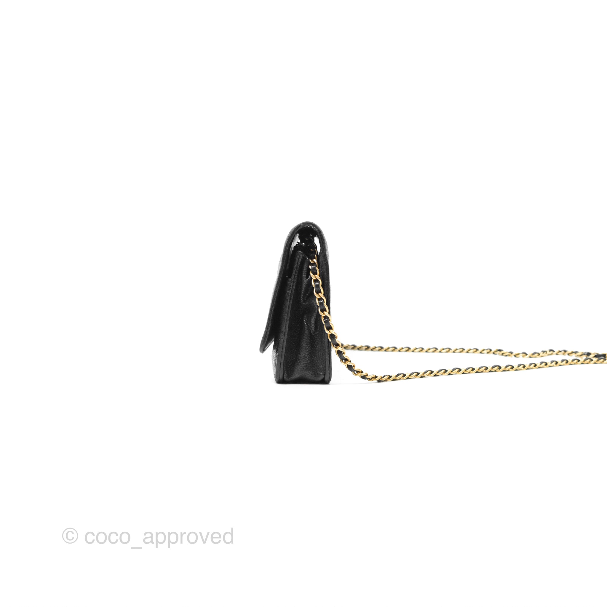 Chanel Boy Wallet on Chain WOC Black Caviar Gold Hardware - Luxury Crossbody Bag for Women, Perfect for Evening Events & Daily Use