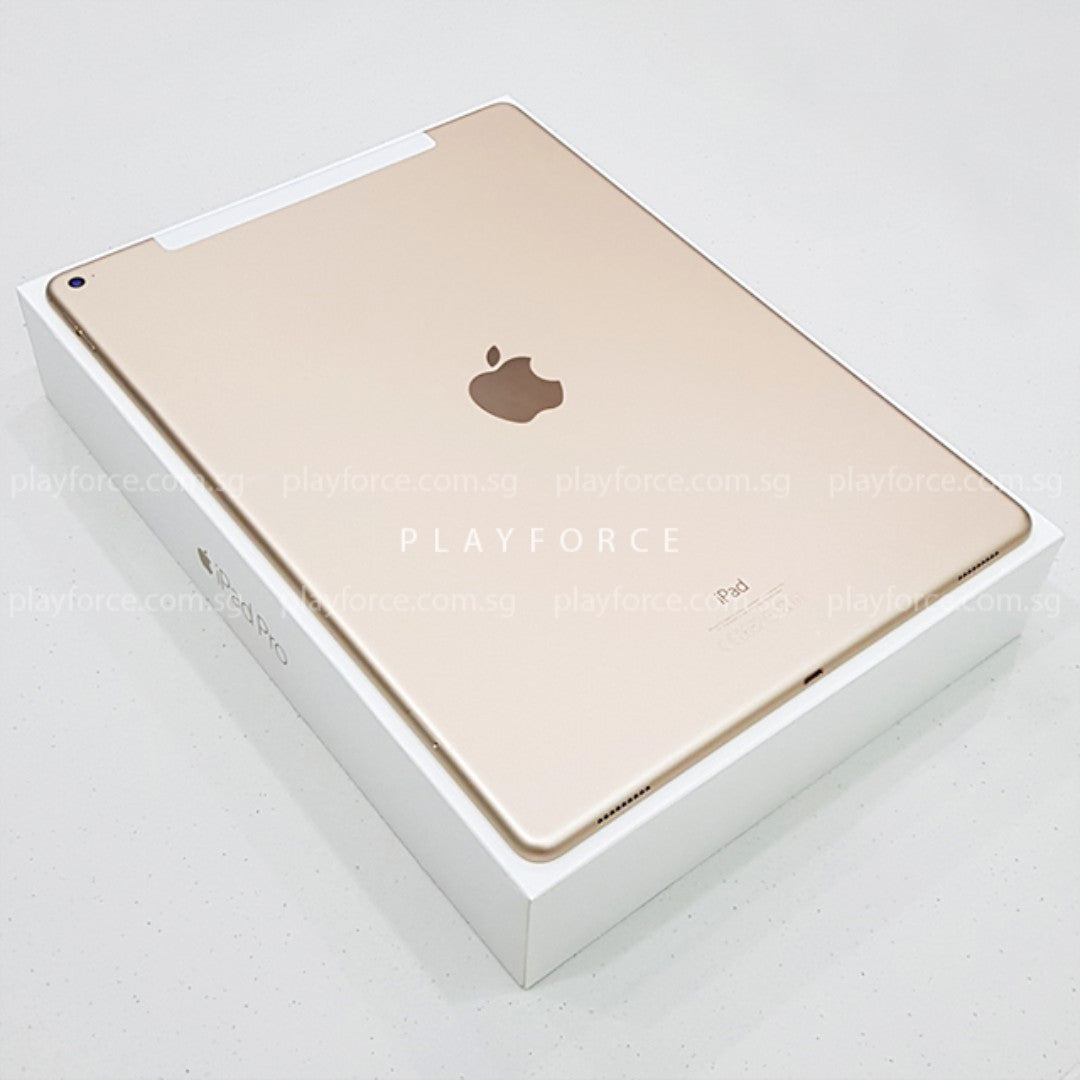 Apple iPad Pro 12.9-inch 1st Generation (128GB, WiFi + Cellular, Gold) - Perfect for Business, Creative Work & Entertainment