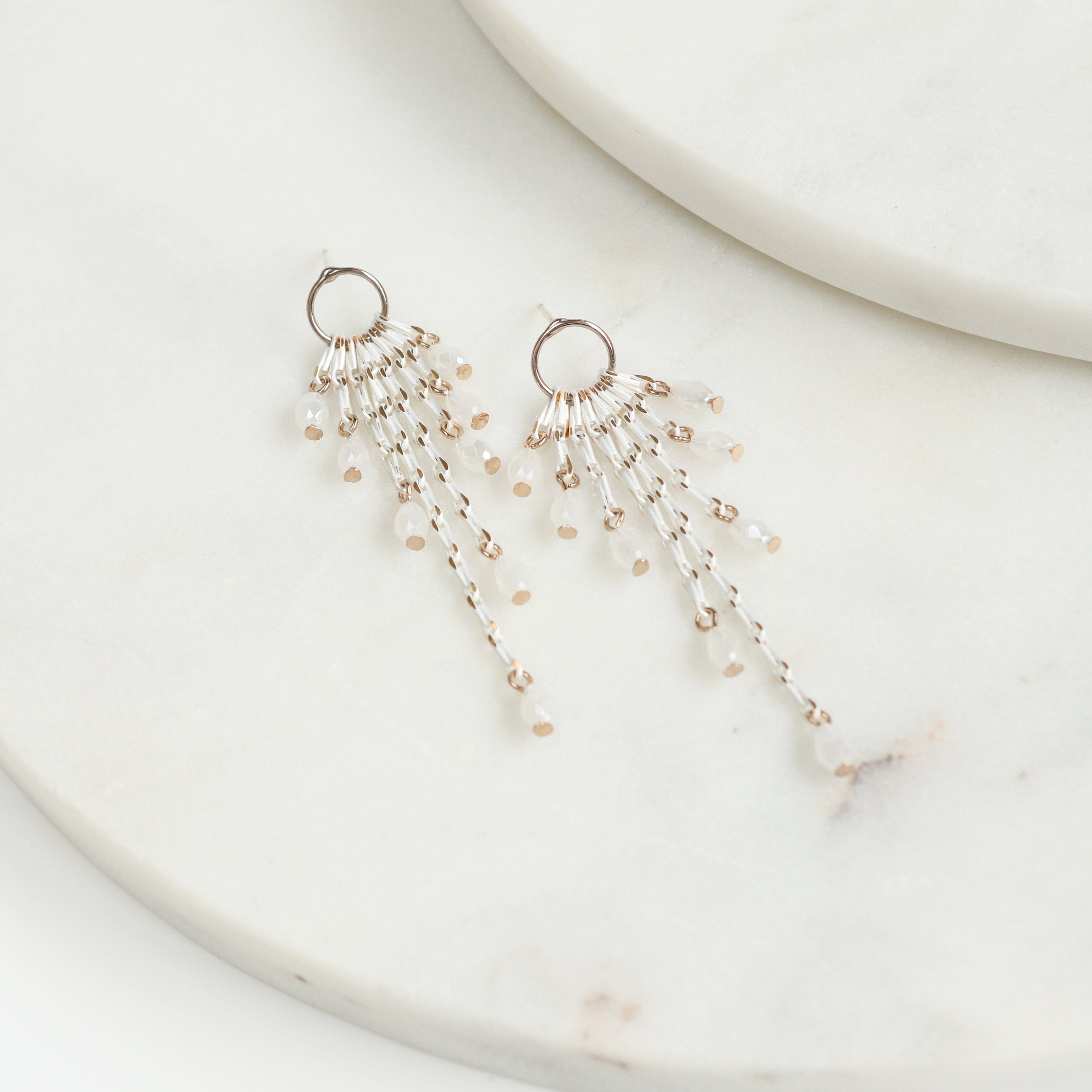 Elegant Cascade Drop Earrings for Women - Dainty Handmade Jewelry Gift for Wedding, Party & Special Occasions