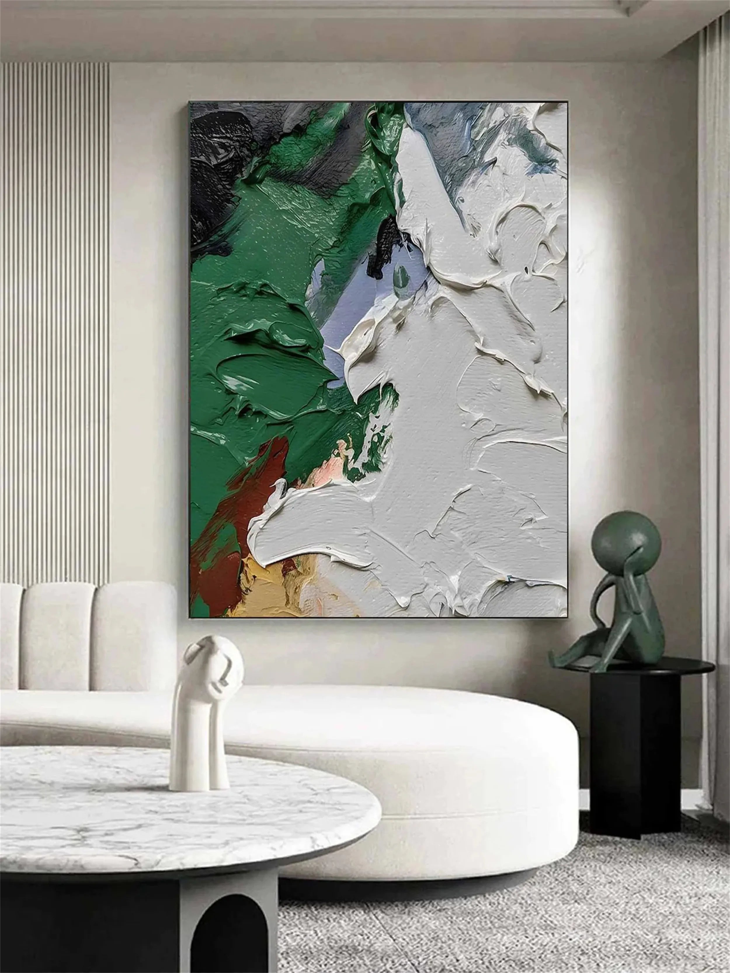 Blue & Green Abstract Wall Art Print #BG064 - Modern Home Decor for Living Room, Bedroom & Office