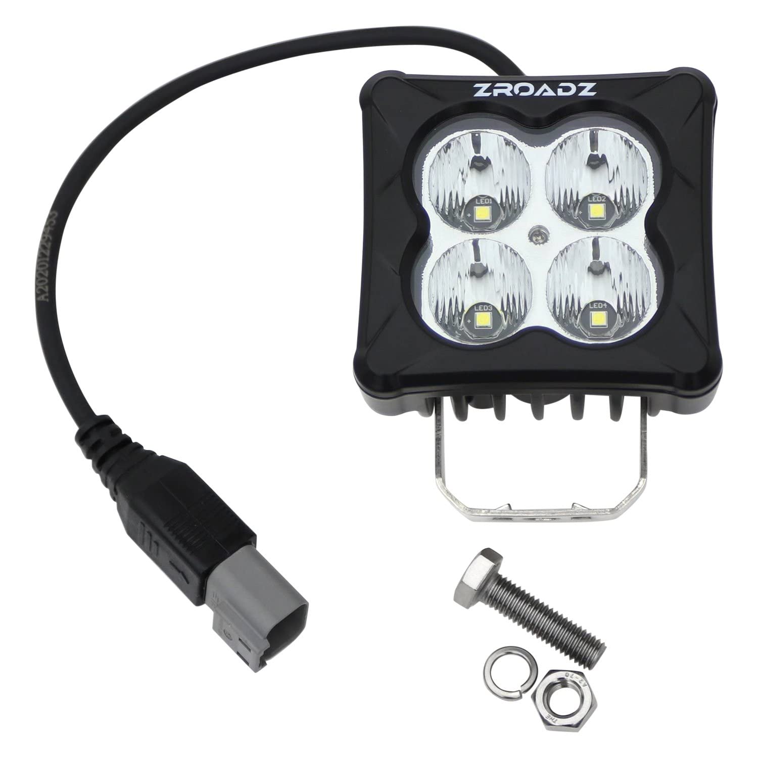 Z365401-KIT2 A Pillar LED Light Mounting Bracket Kit for Ford Bronco - Includes (2) LED Lights, Wiring Harness & Pair Brackets | Perfect for Off-Roading, Night Driving & Adventure Vehicles