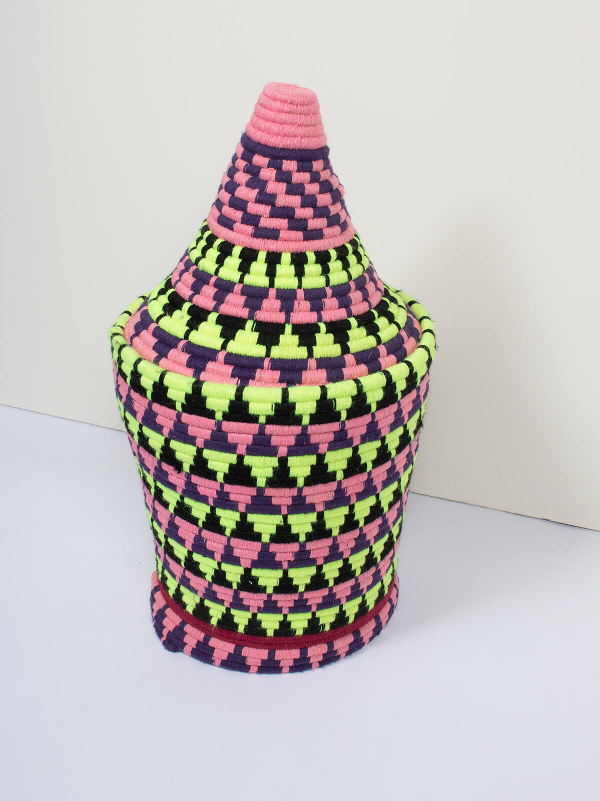 Handmade Moroccan Wool Pot - Traditional Handcrafted Plant Holder for Home & Office Decor (No.346) - Perfect for Indoor Plants, Succulents & Boho Style Decorations