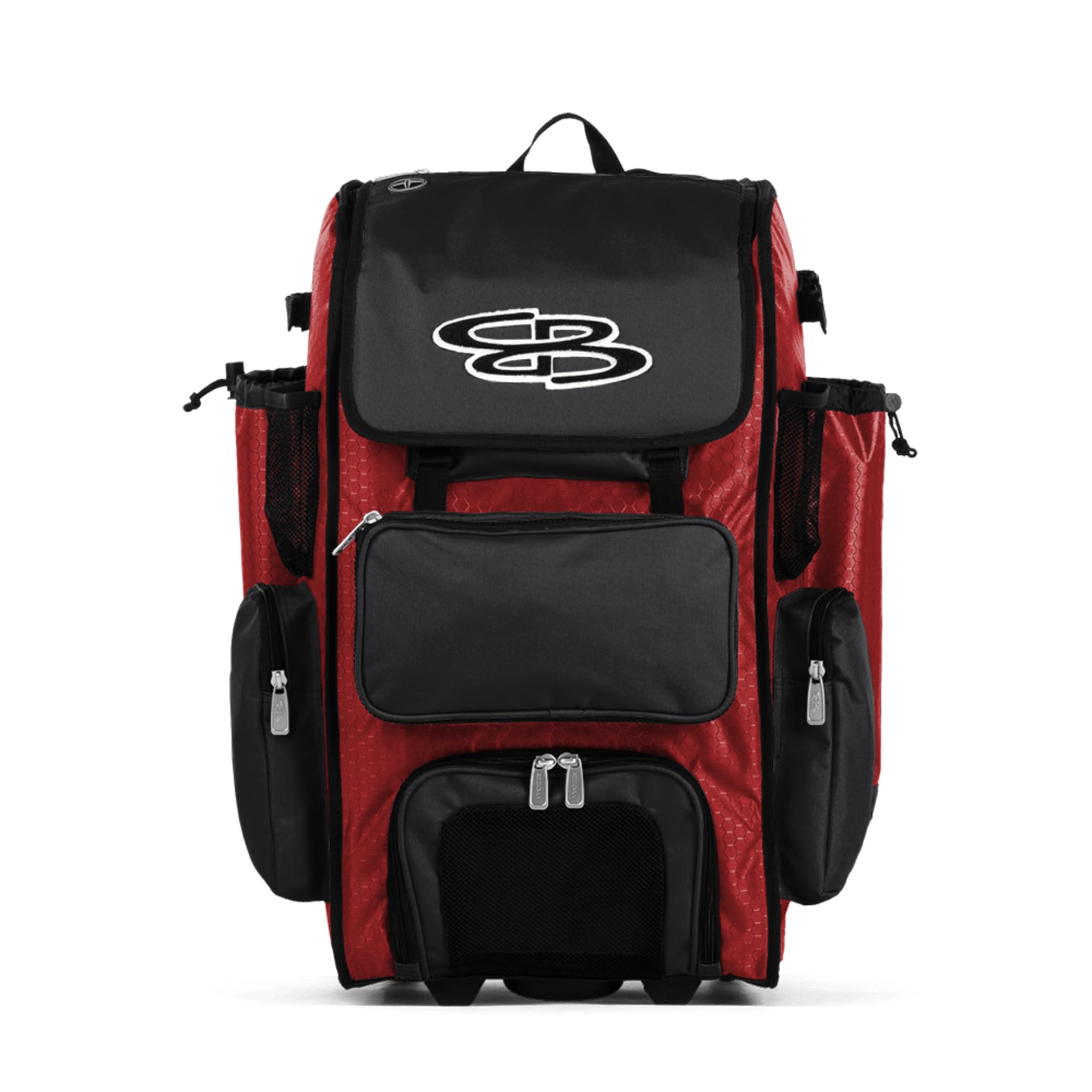 Boombah Superpack Hybrid Rolling Bat Bag - Wheeled & Backpack Style for Baseball & Softball Players | Perfect for Travel, Games & Practice