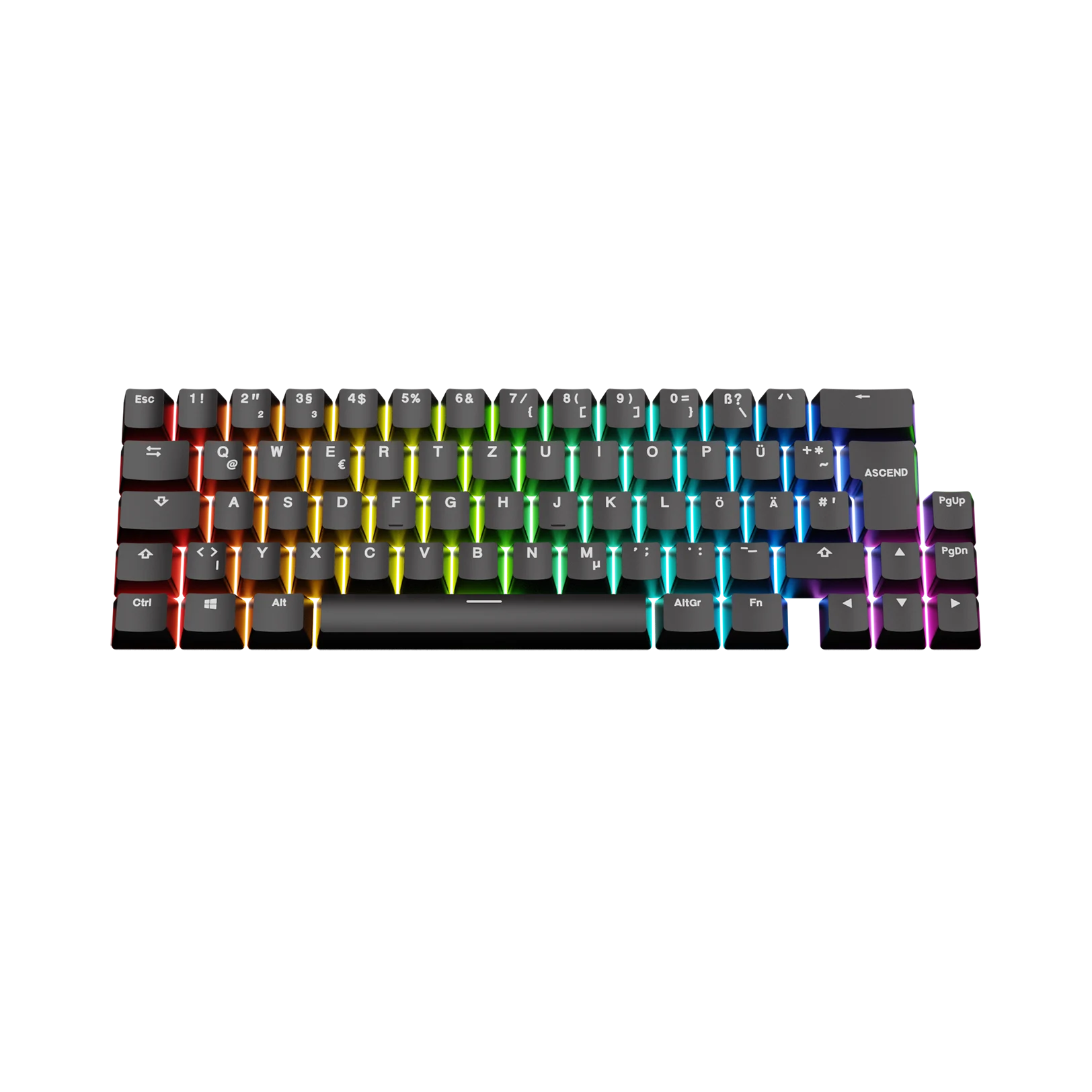 Keycaps Basics Classic Black DE - Mechanical Keyboard Keycaps for Typing & Gaming | Durable ABS Keycaps for PC, Mac, Laptop