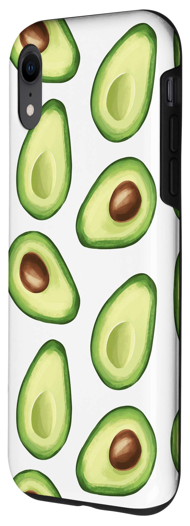 Premium iPhone XR Phone Case - Avocado White & Green Design - Slim Protective Cover for Everyday Use, Work & Travel