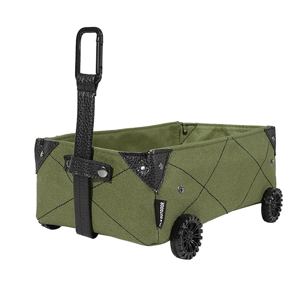 WSSBK Portable Outdoor Storage Trolley - Camping Organizer, Shopping Cart, Car Tissue Box Holder - 26x17x5cm Green - Perfect for Picnics, Road Trips & Home Organization