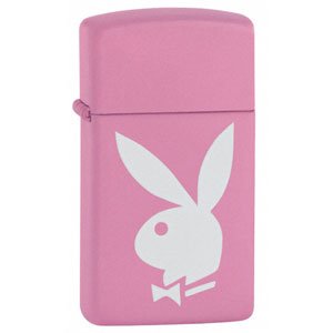 Zippo Pink Matte Slim Playboy Lighter - Windproof Refillable Metal Lighter for Outdoor Camping, Hiking & Everyday Carry