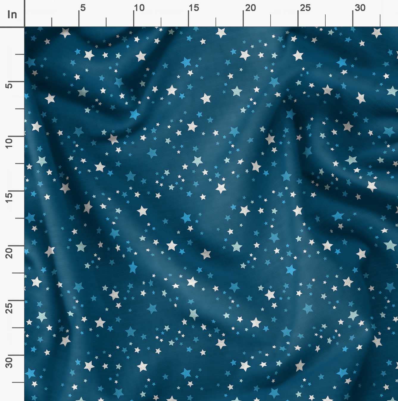 Soimoi Blue Polyester Crepe Fabric by The Yard - 52